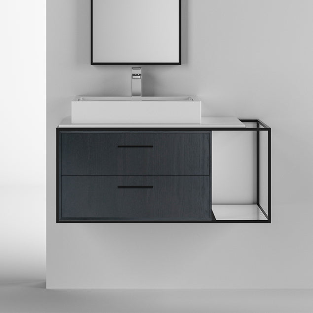 ash gray  vanity