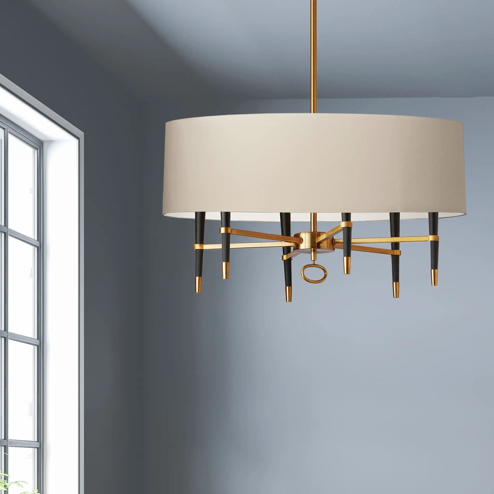 vintage bronze with cream shade chandeliers
