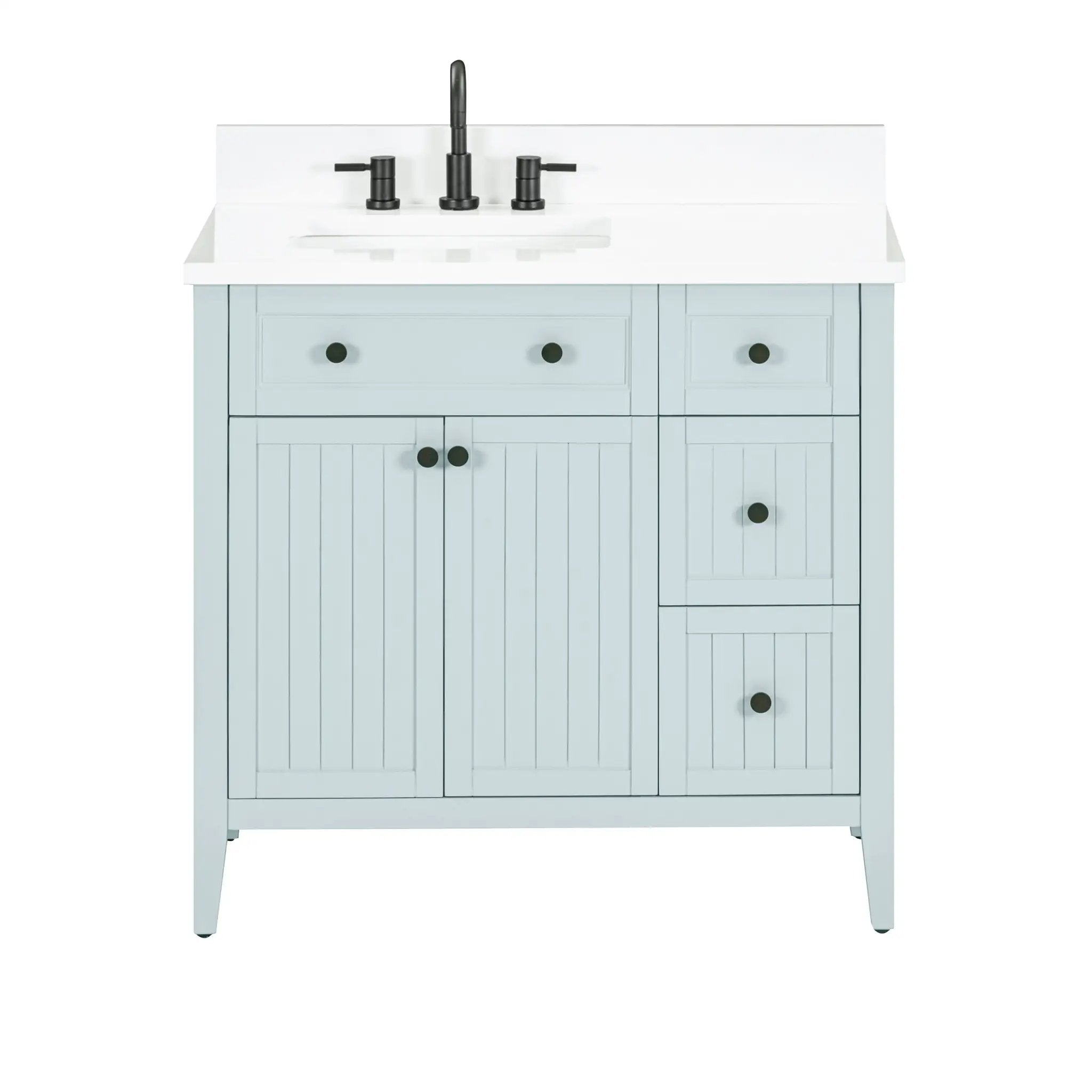 Avanity Layla 37 in. Single Sink Bathroom Vanity Set in Ice Blue by Avanity