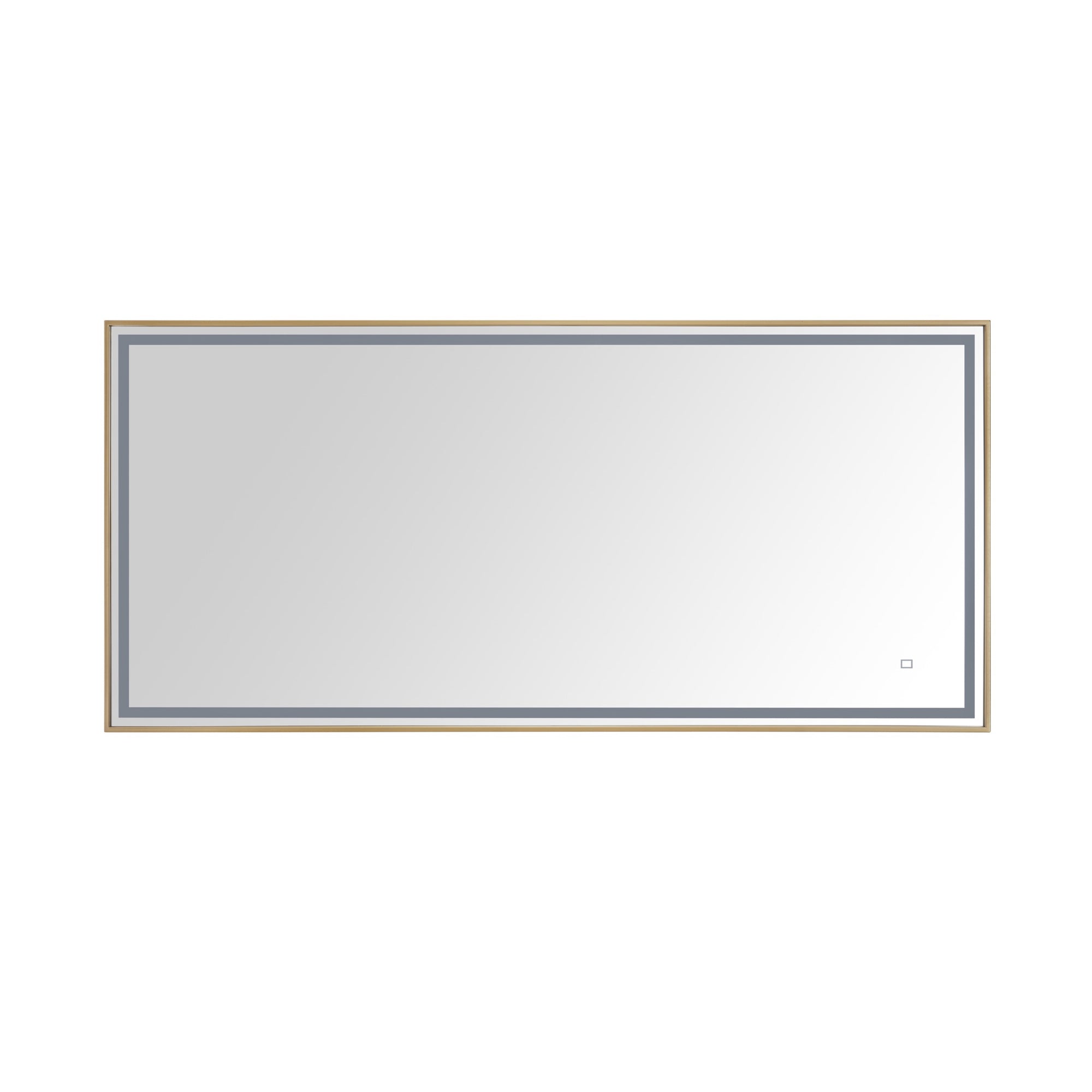 brushed gold mirror