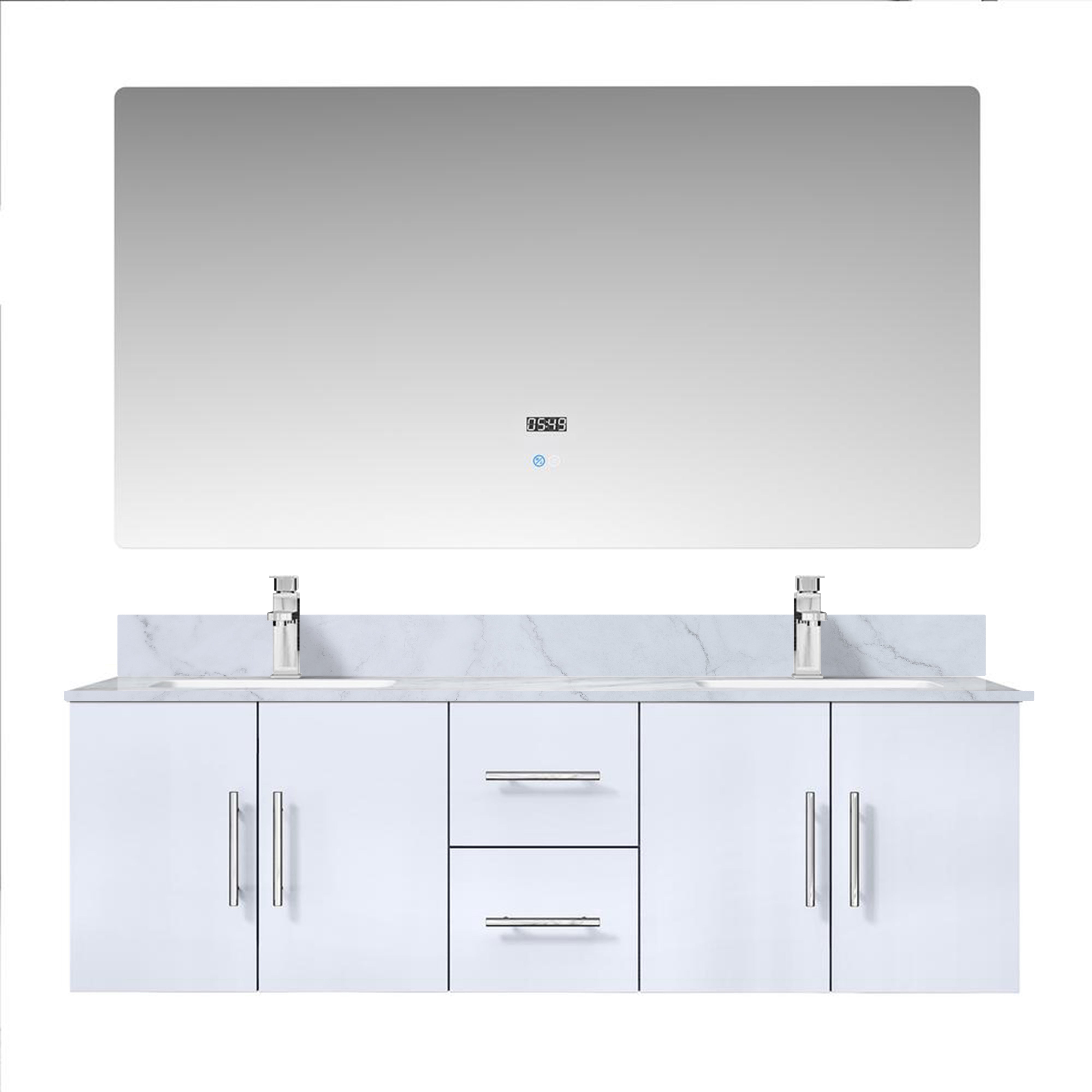Lexora Geneva 60 in. W x 22 in. D Double Bath Vanity