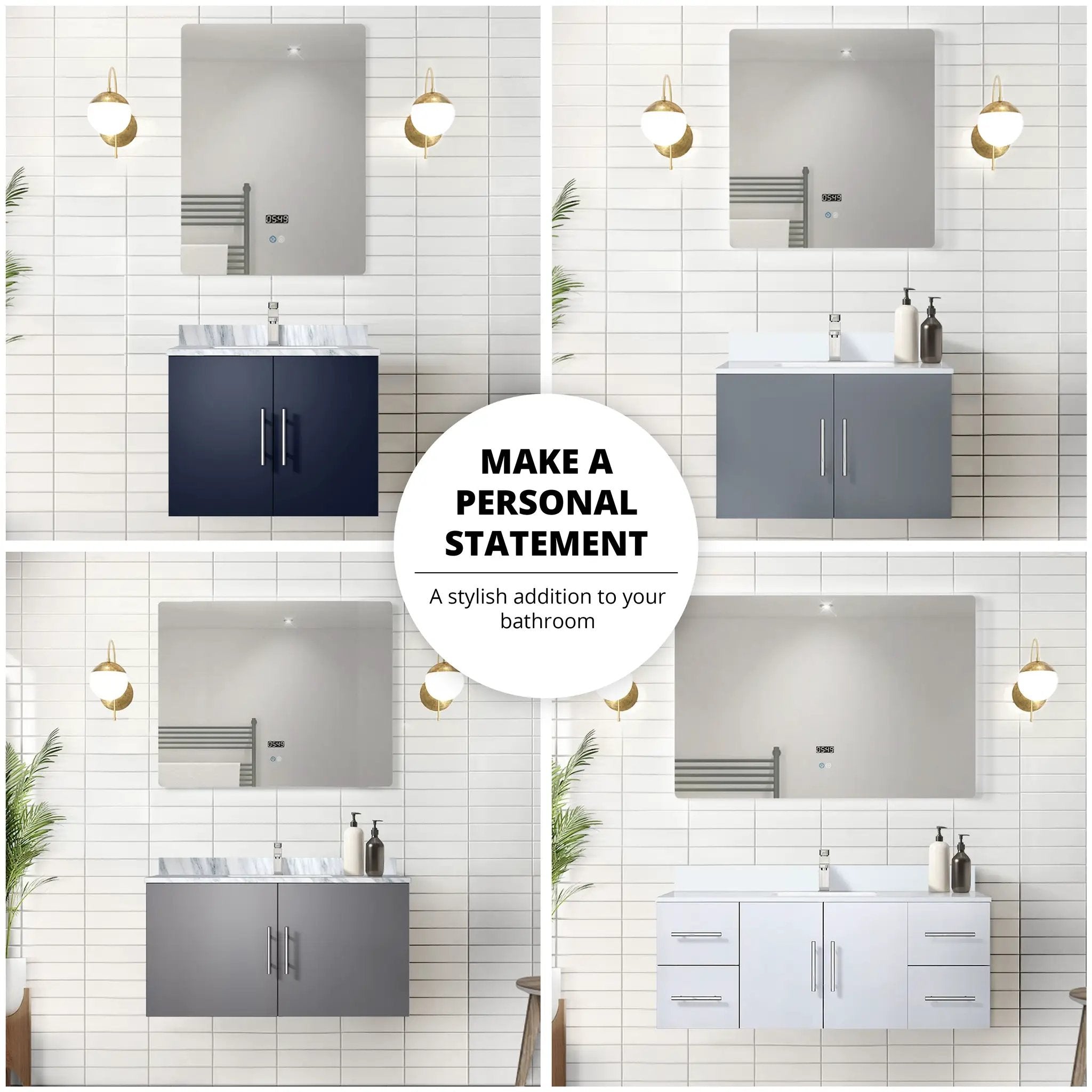 Lexora Geneva 80 in. W x 22 in. D Double Bath Vanity by Lexora