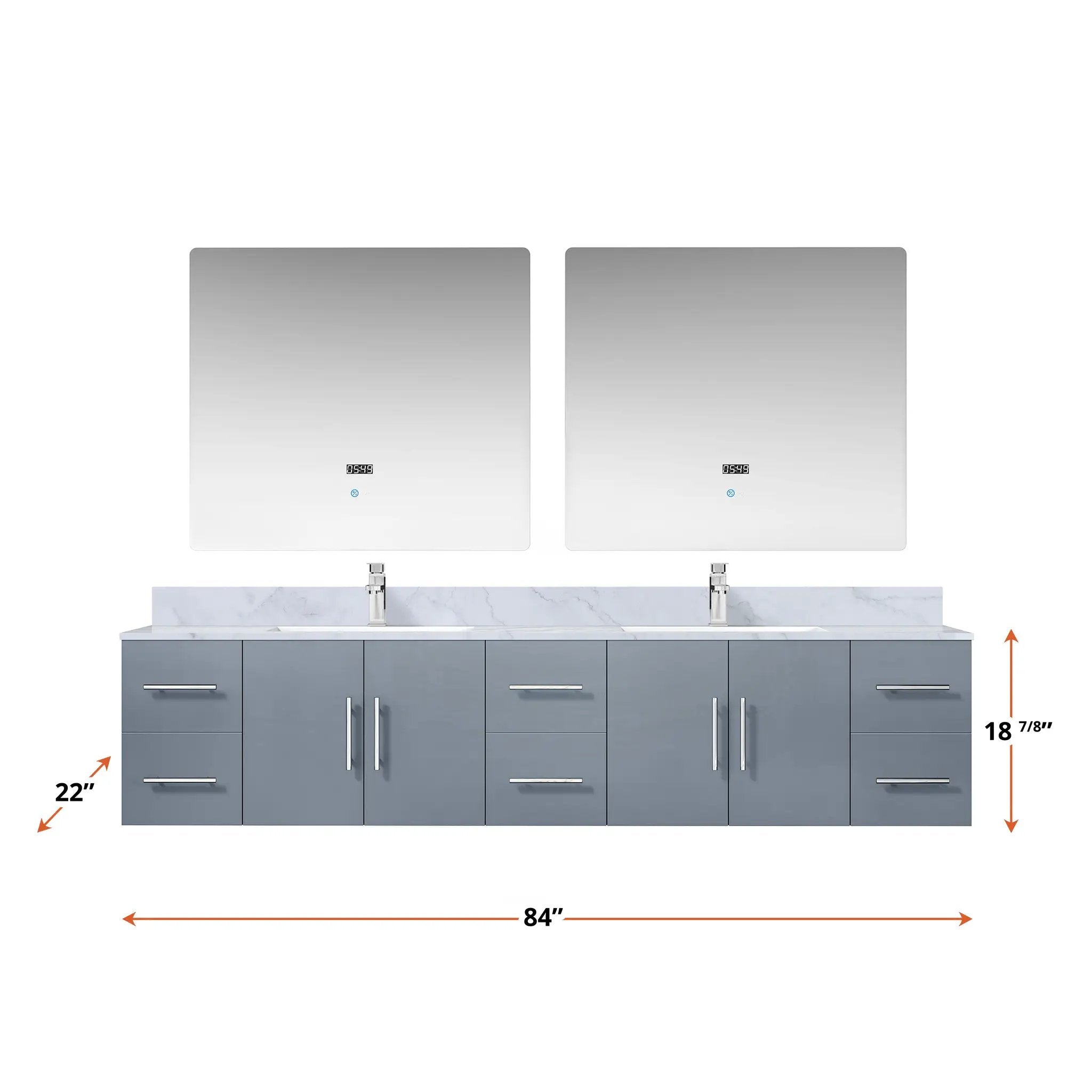 dark grey vanity