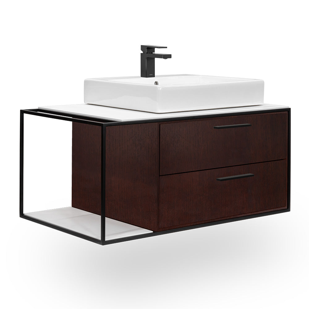 Lacava Linea 36" Wall Mount Under Counter Vanity - Right