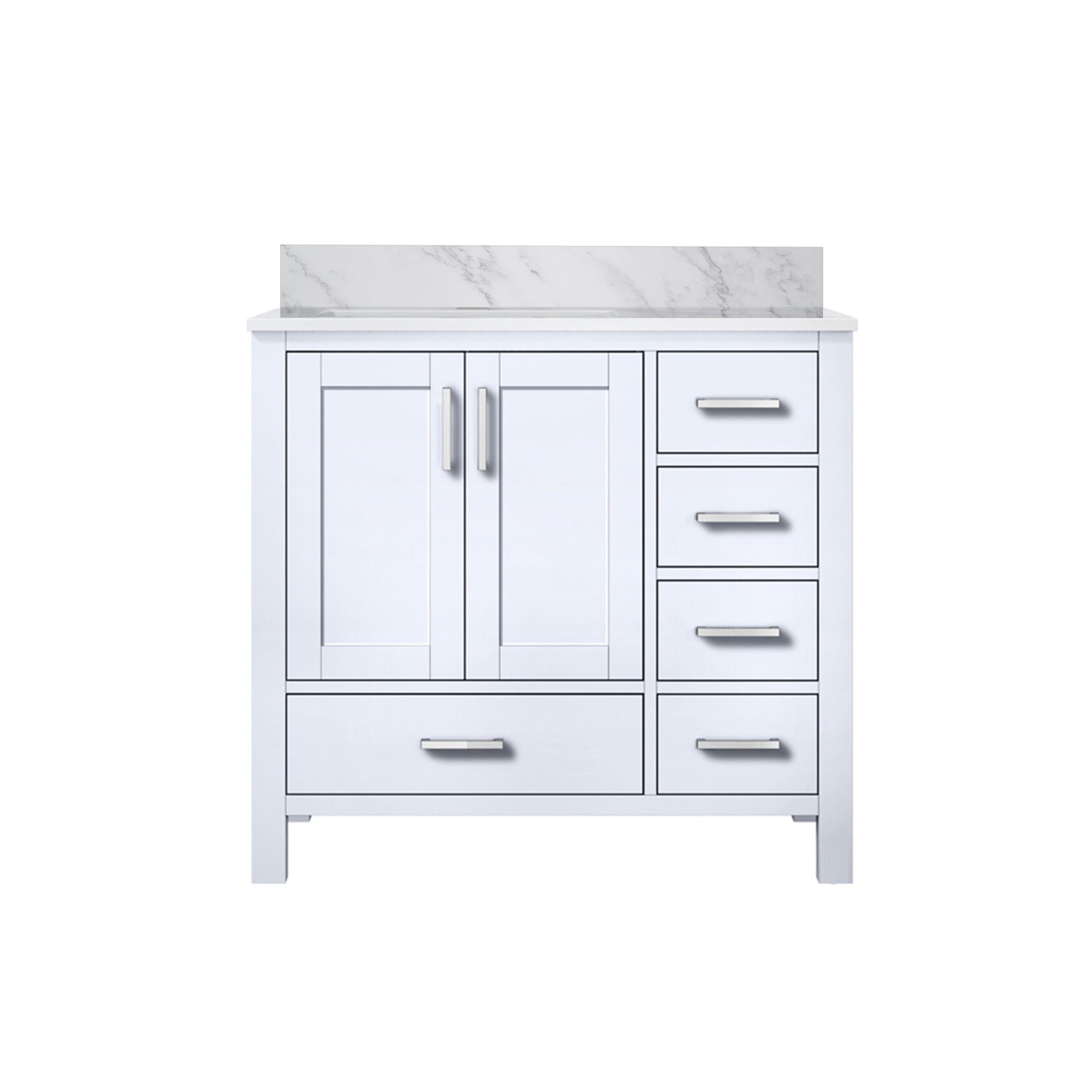 Lexora Jacques 36 in. W x 22 in. D Left Offset Bath Vanity