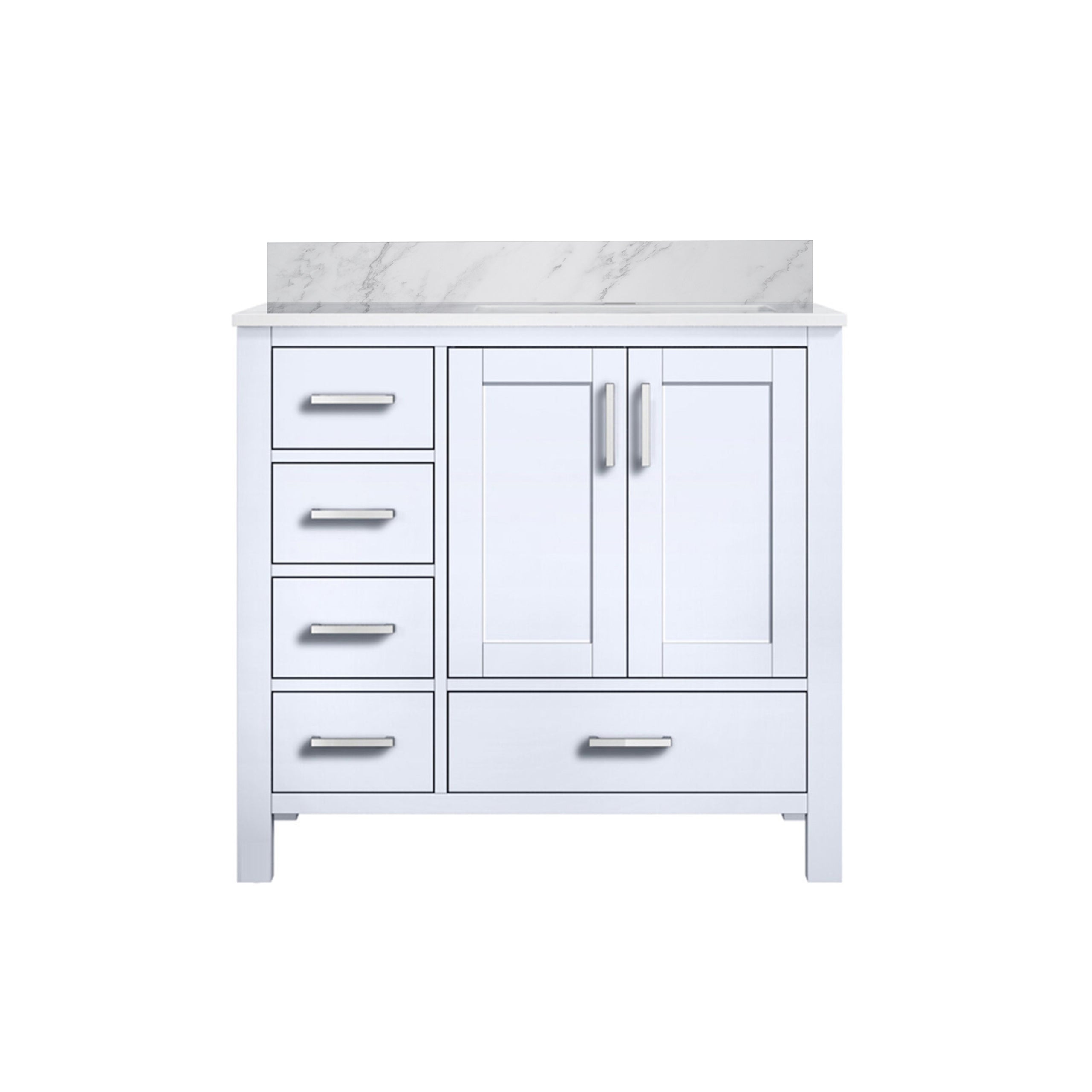 Lexora Jacques 36 in. W x 22 in. D Right Offset Bath Vanity