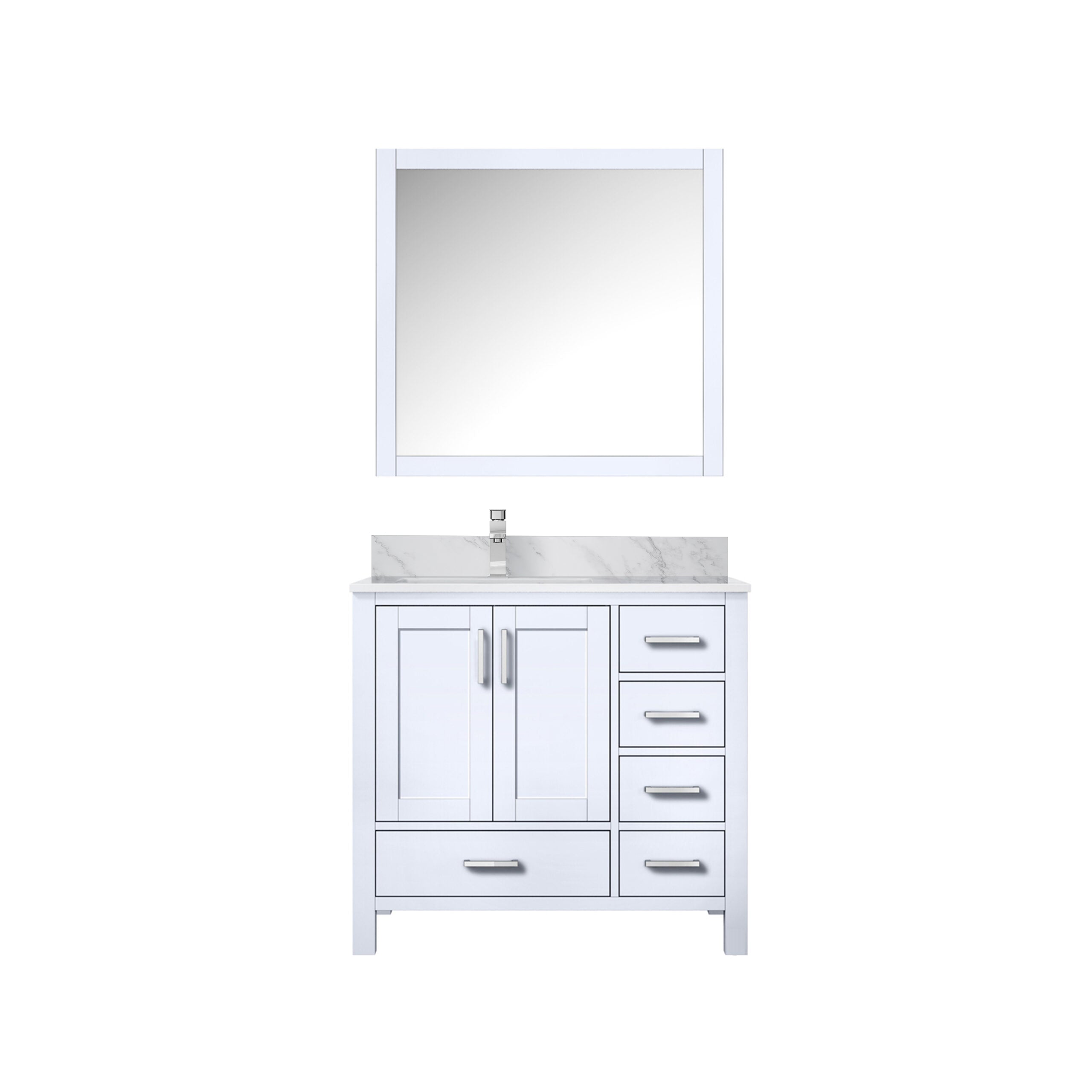 Lexora Jacques 36 in. W x 22 in. D Left Offset Bath Vanity