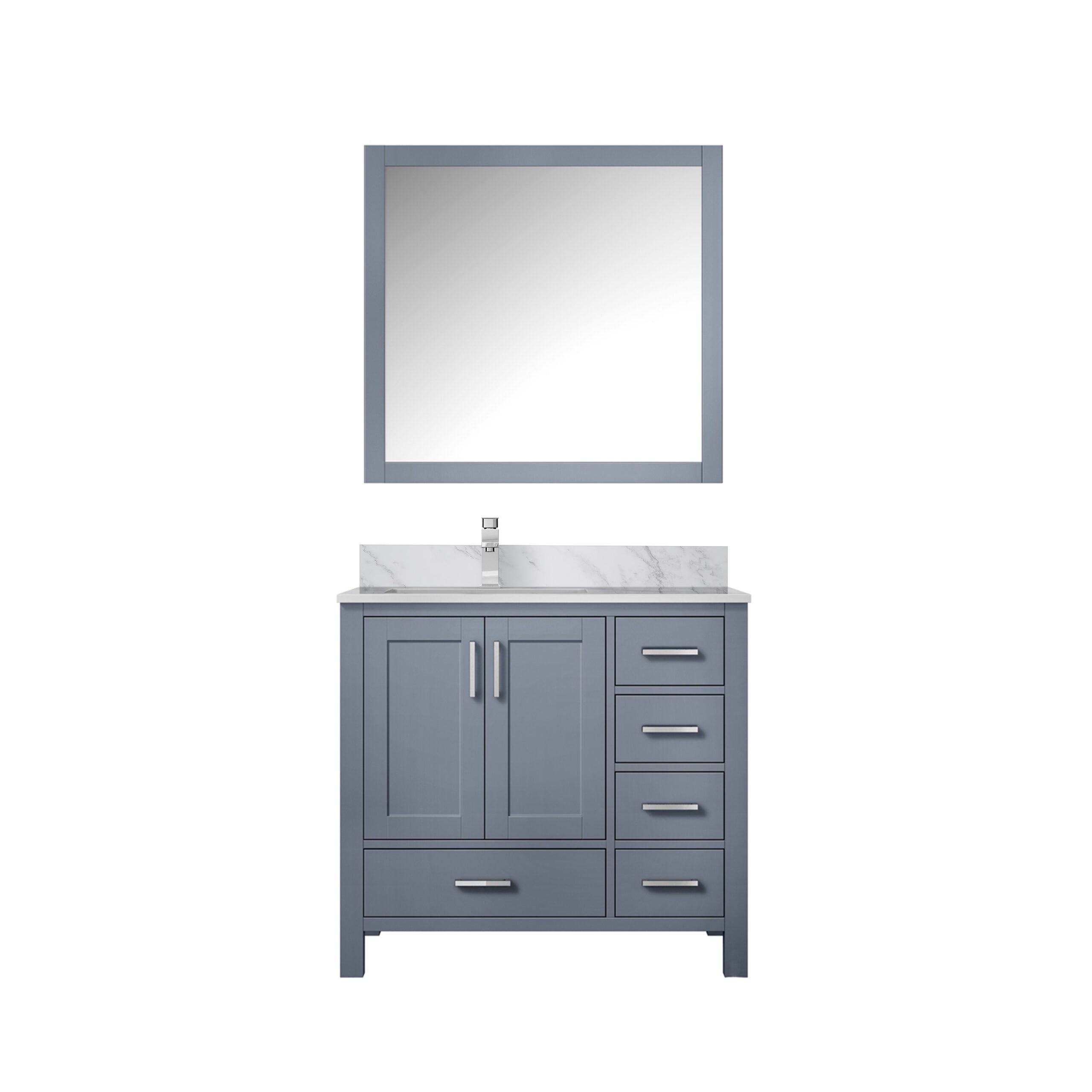 Lexora Jacques 36 in. W x 22 in. D Left Offset Bath Vanity