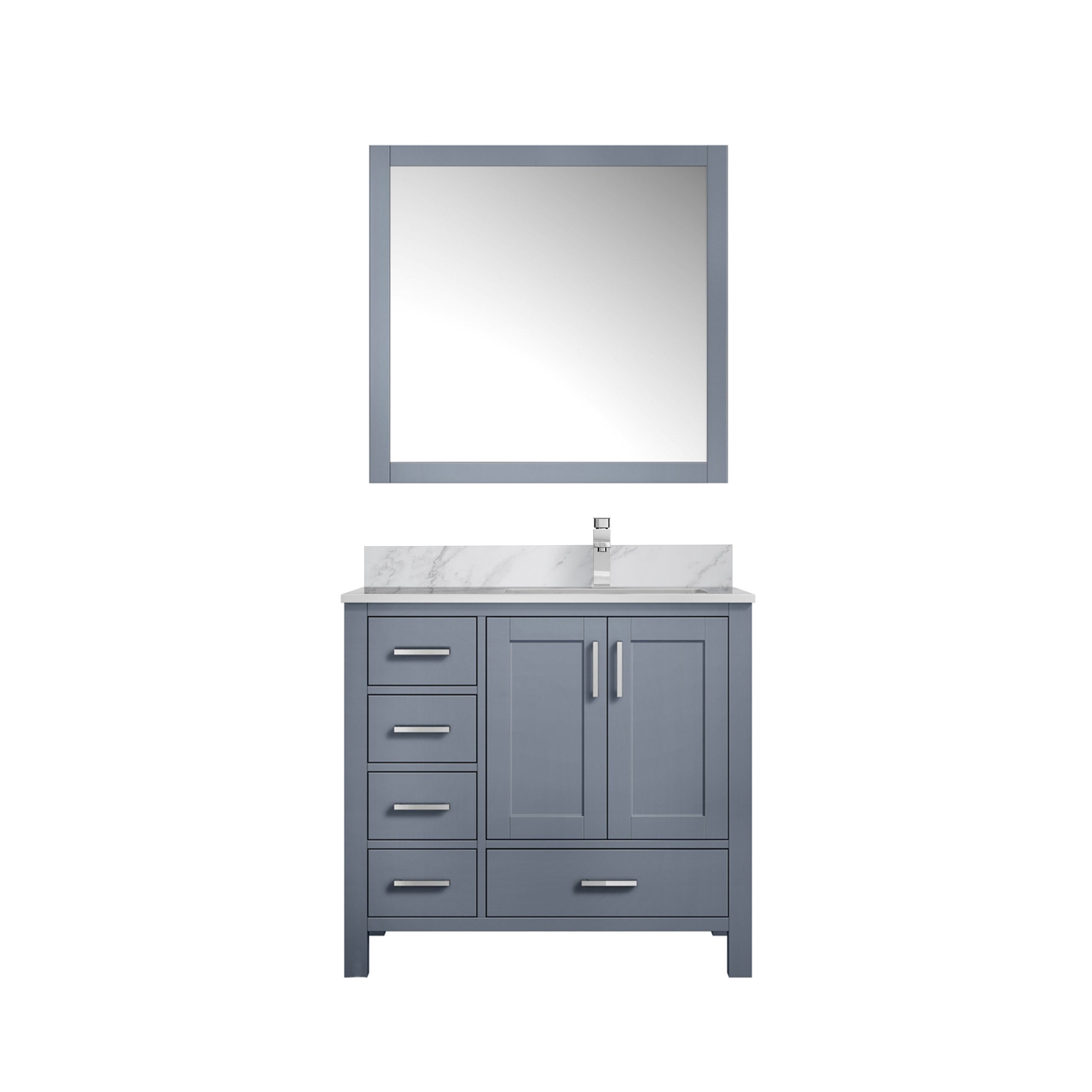 Lexora Jacques 36 in. W x 22 in. D Right Offset Bath Vanity