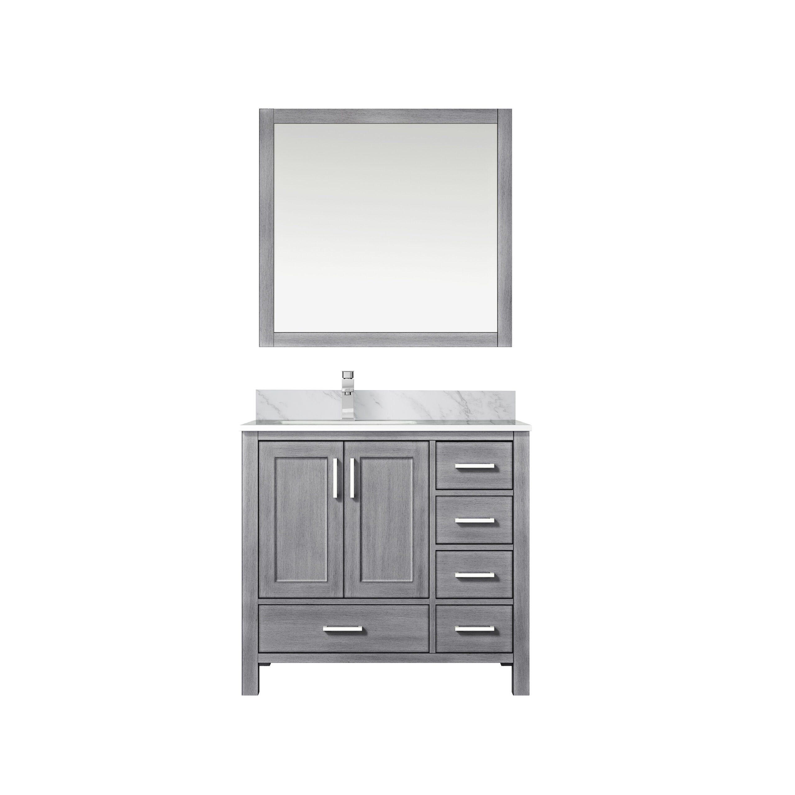 Lexora Jacques 36 in. W x 22 in. D Left Offset Bath Vanity
