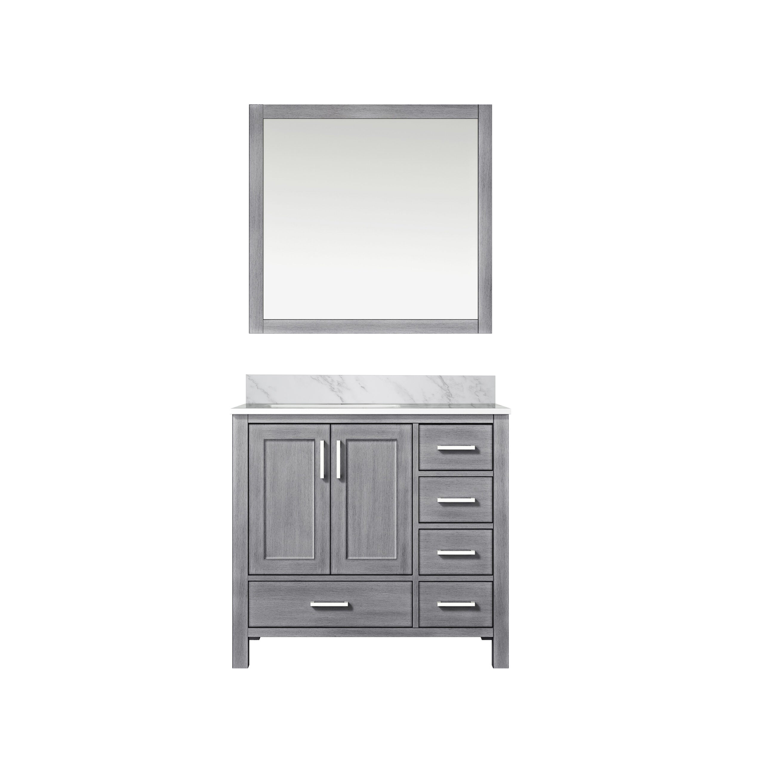 Lexora Jacques 36 in. W x 22 in. D Left Offset Bath Vanity
