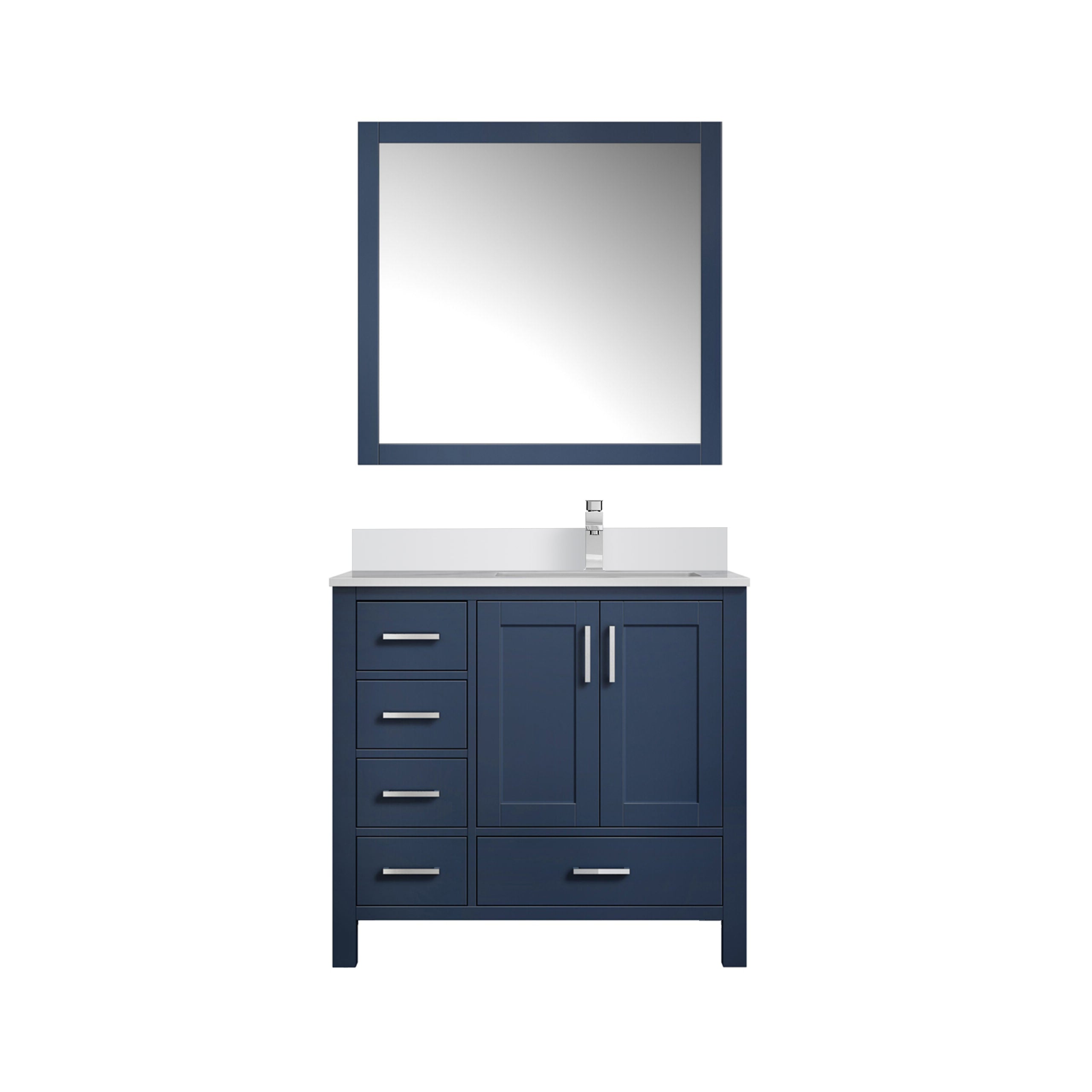 Lexora Jacques 36 in. W x 22 in. D Right Offset Bath Vanity