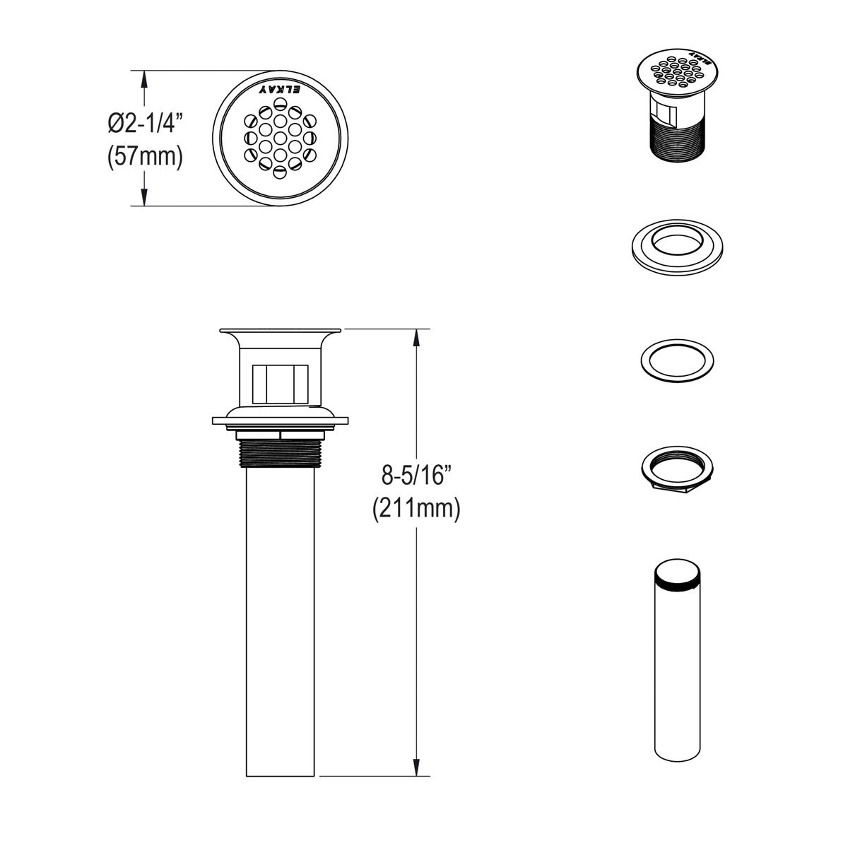 chrome drain fitting plated brass