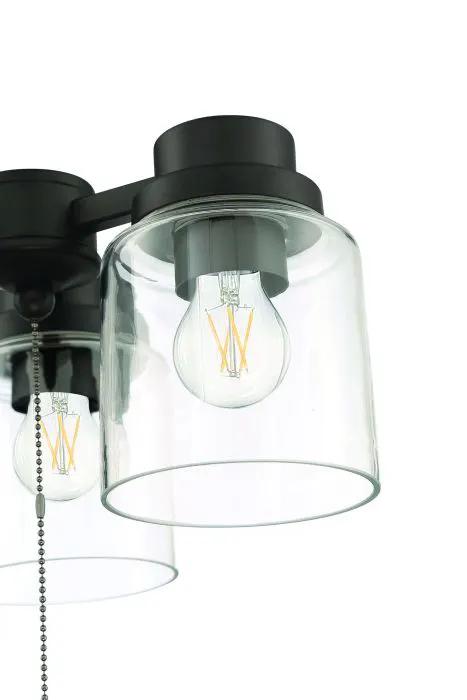flat black outdoor lighting/outdoor fans