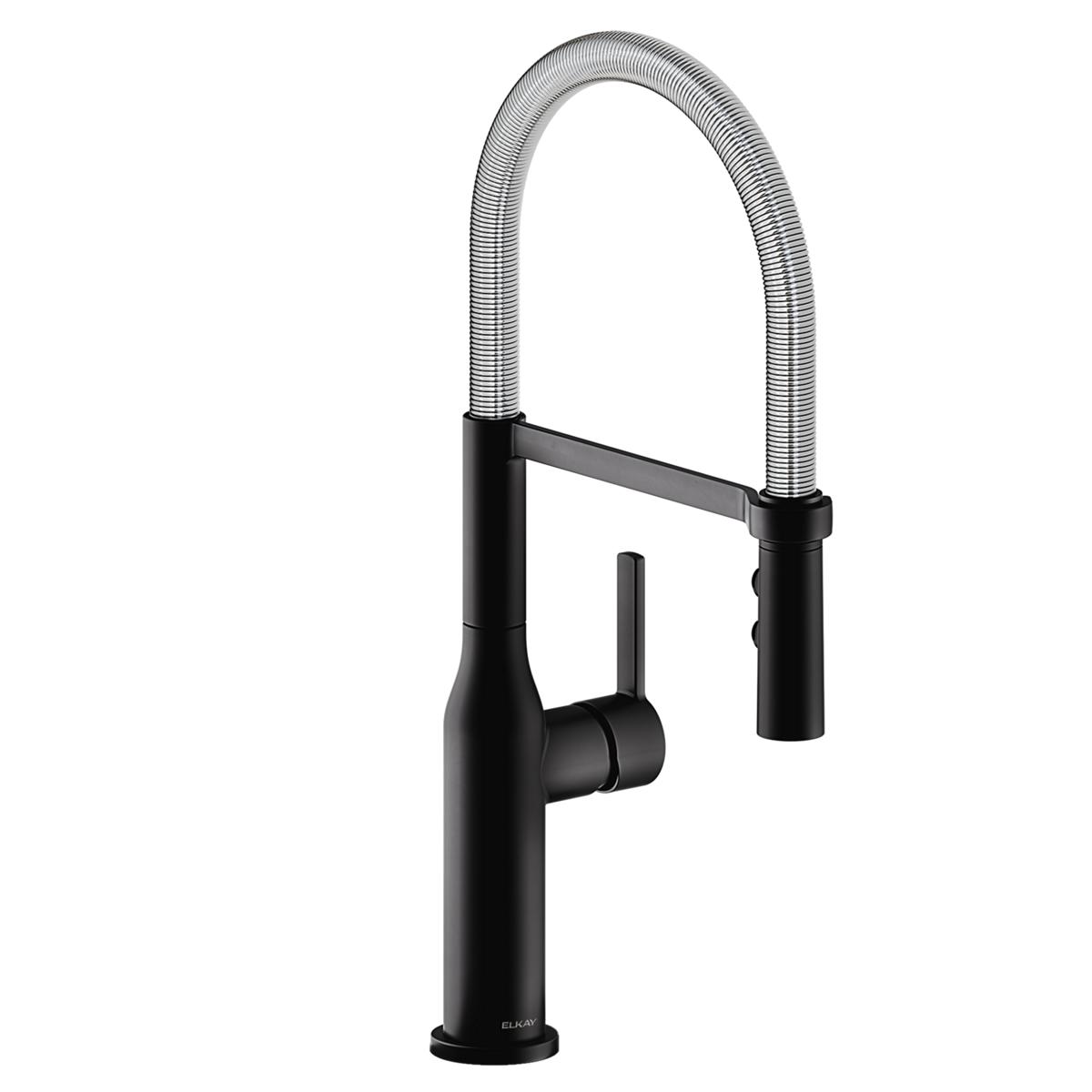 Elkay Avado Single Hole Kitchen Faucet with Semi-professional Spout and Forward Only Lever Handle