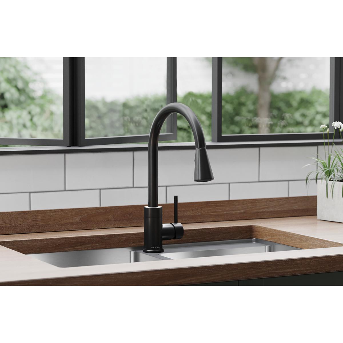chrome kitchen faucet
