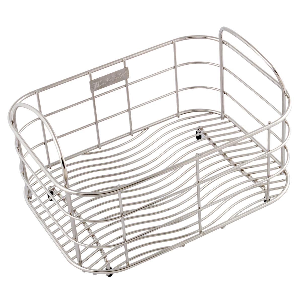 polished stainless steel rinsing basket