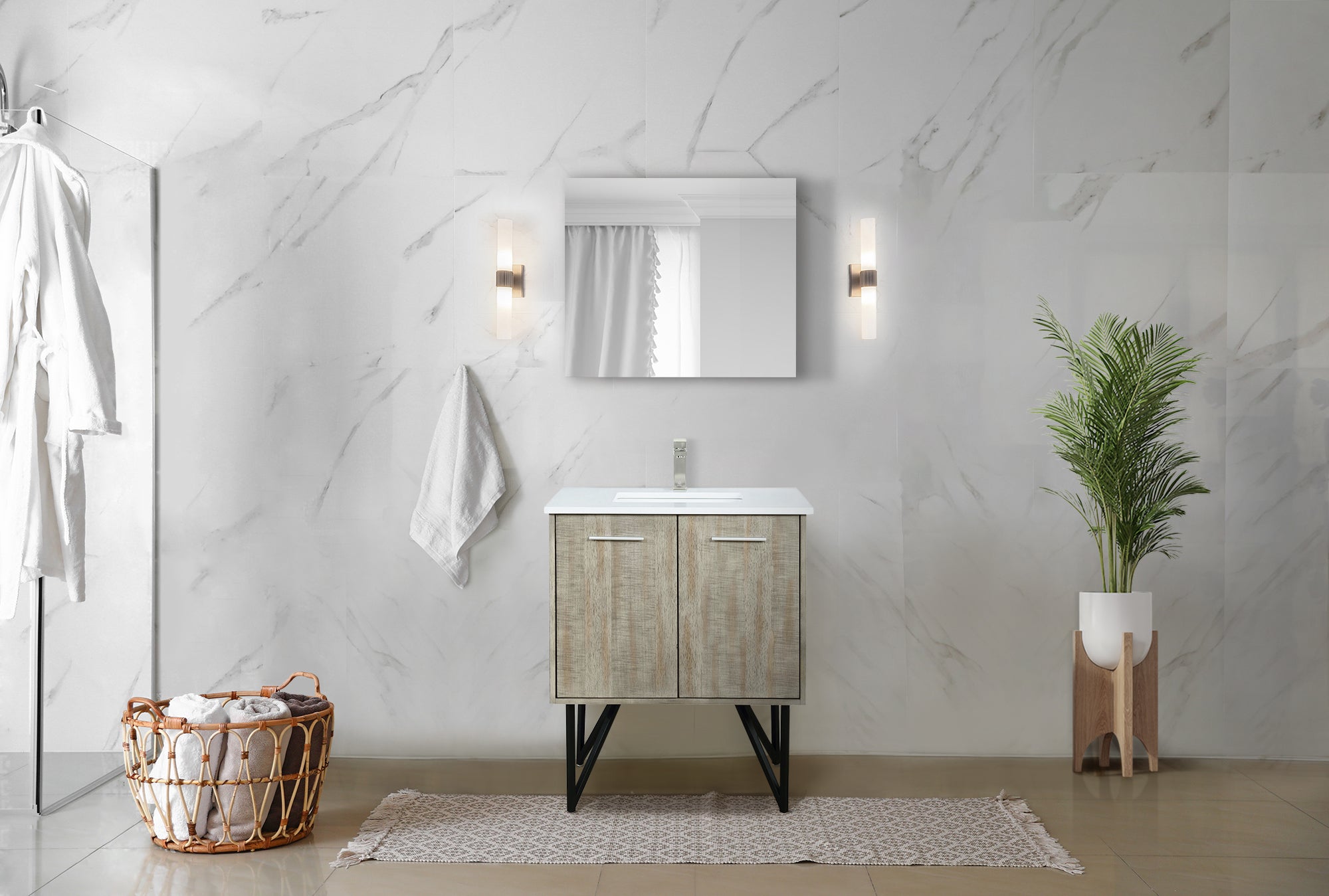 rustic acacia vanity