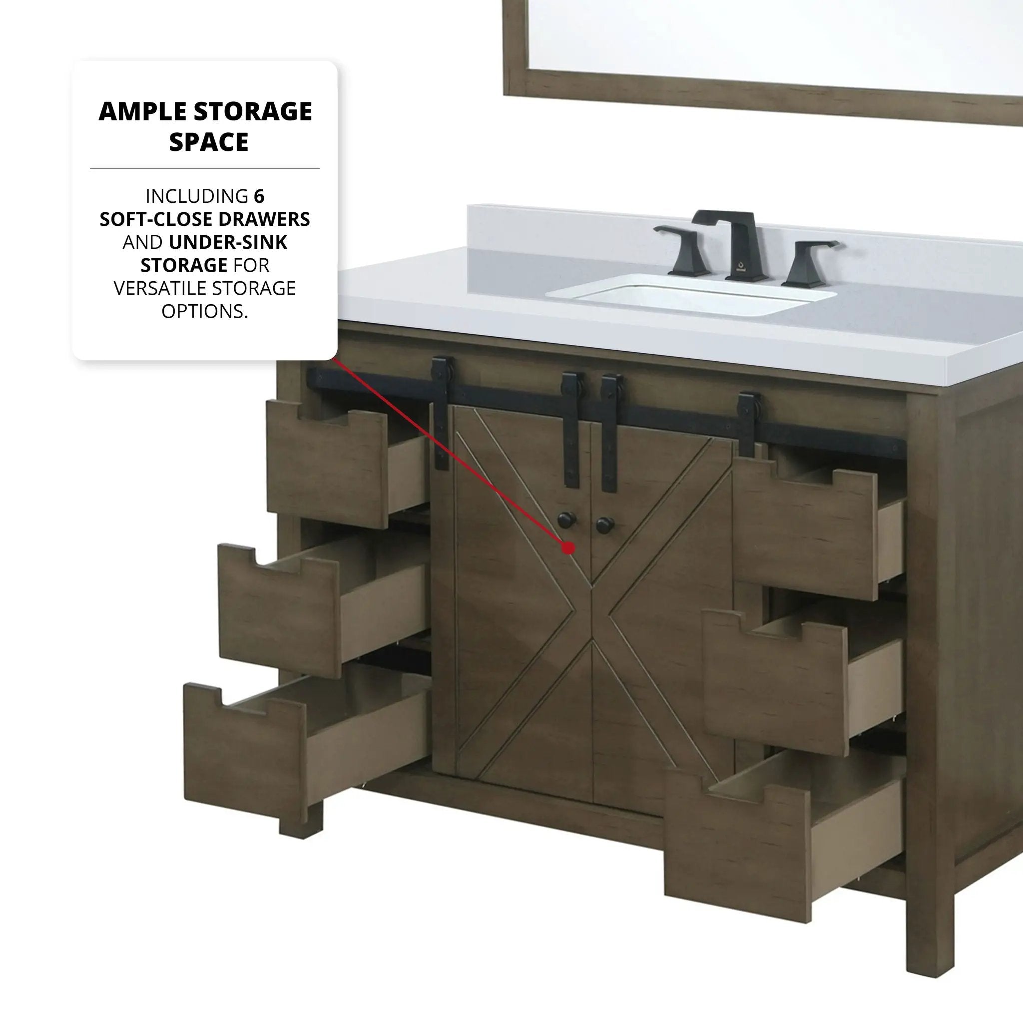 rustic brown vanity