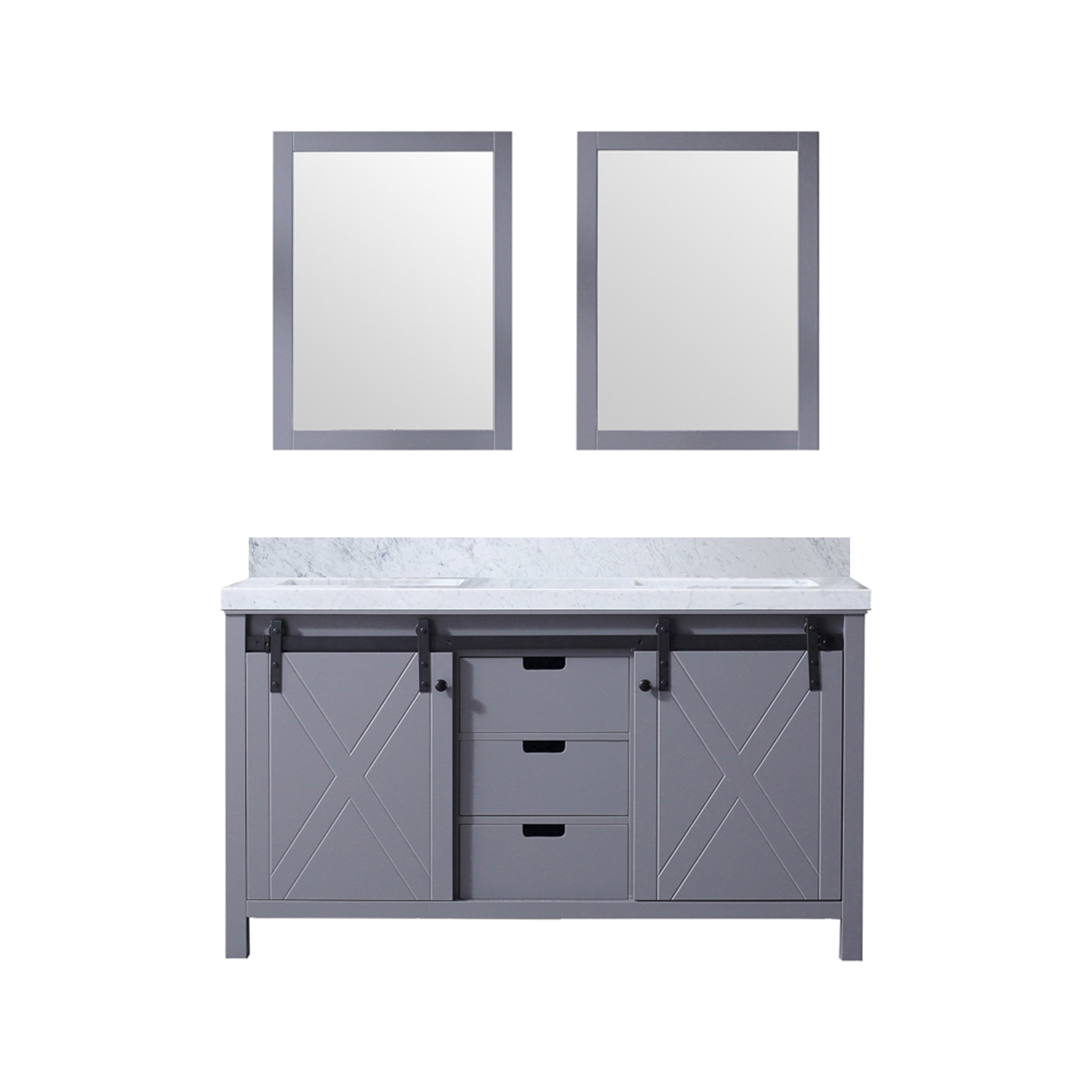 Lexora Marsyas 60 in W x 22 in D Double Bath Vanity