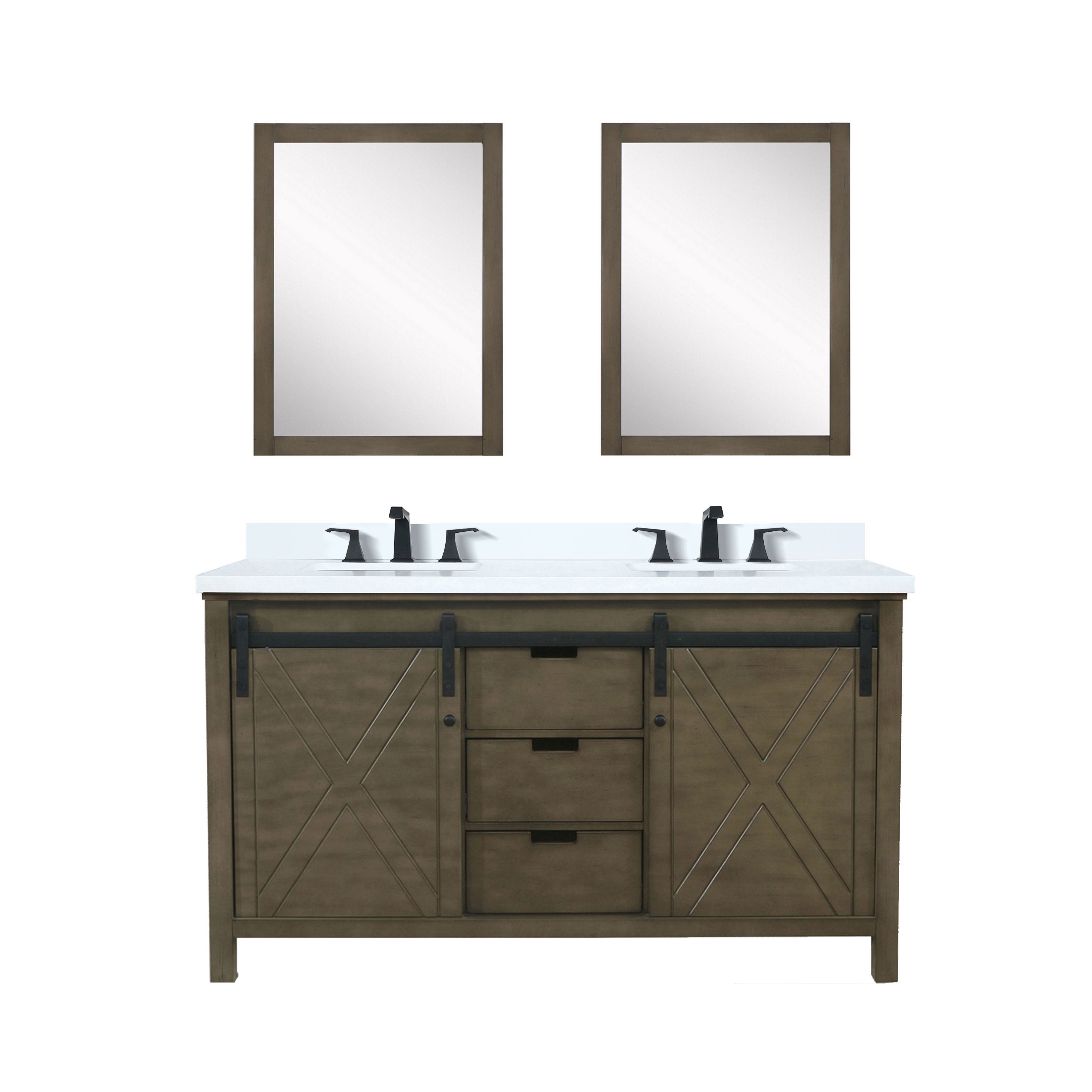 Lexora Marsyas 60 in W x 22 in D Double Bath Vanity