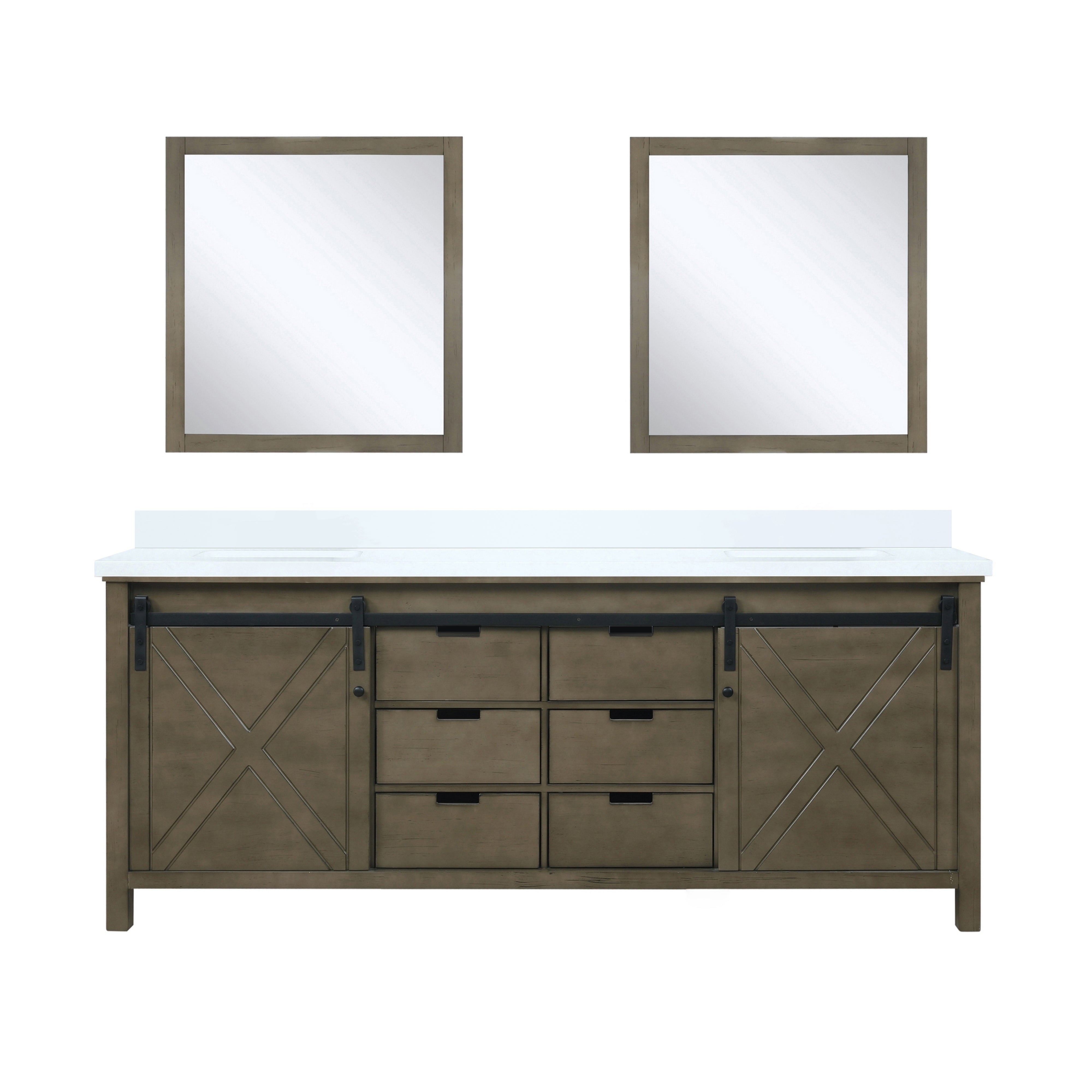 Lexora Marsyas 80 in W x 22 in D Double Bath Vanity