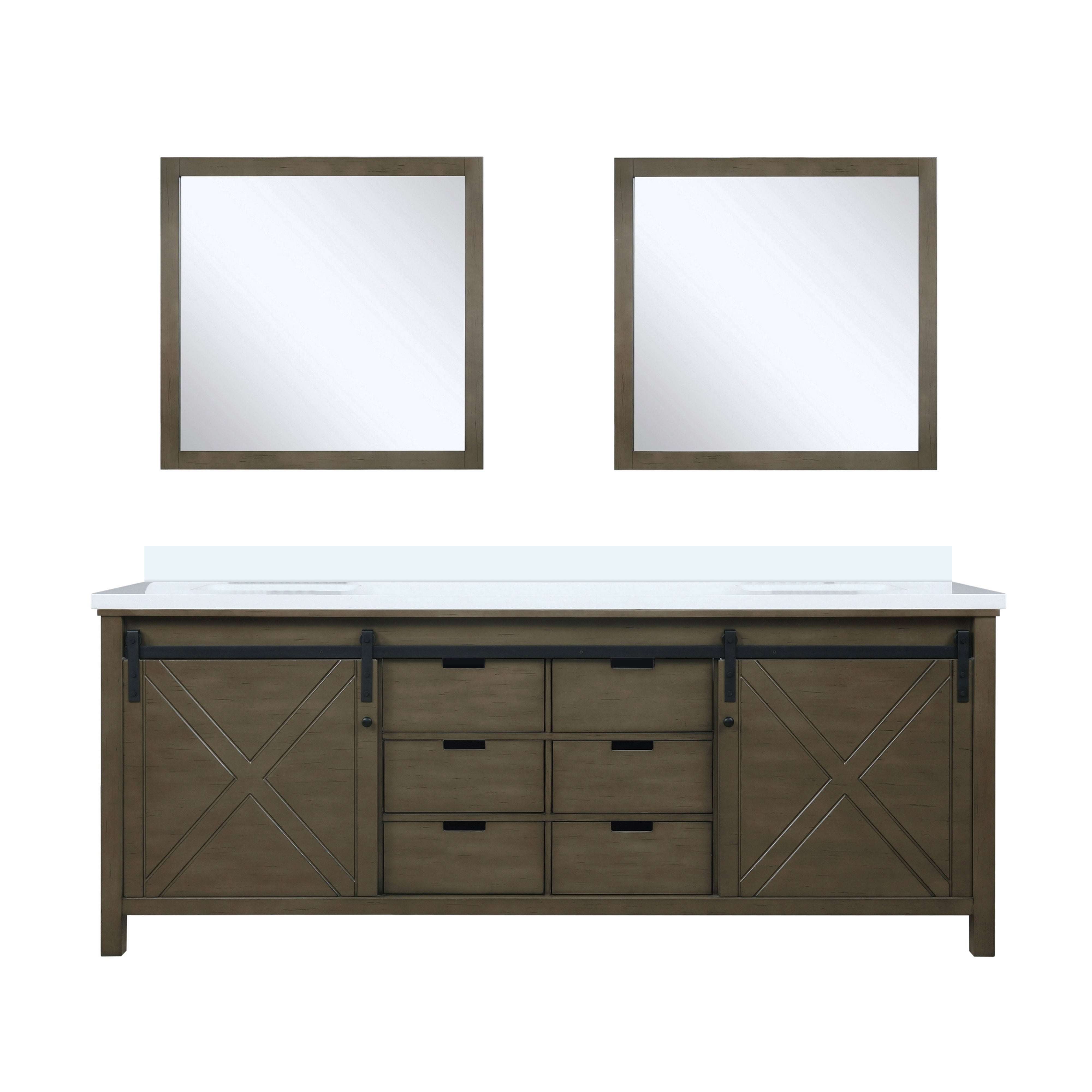 Lexora Marsyas 84 in W x 22 in D Double Bath Vanity
