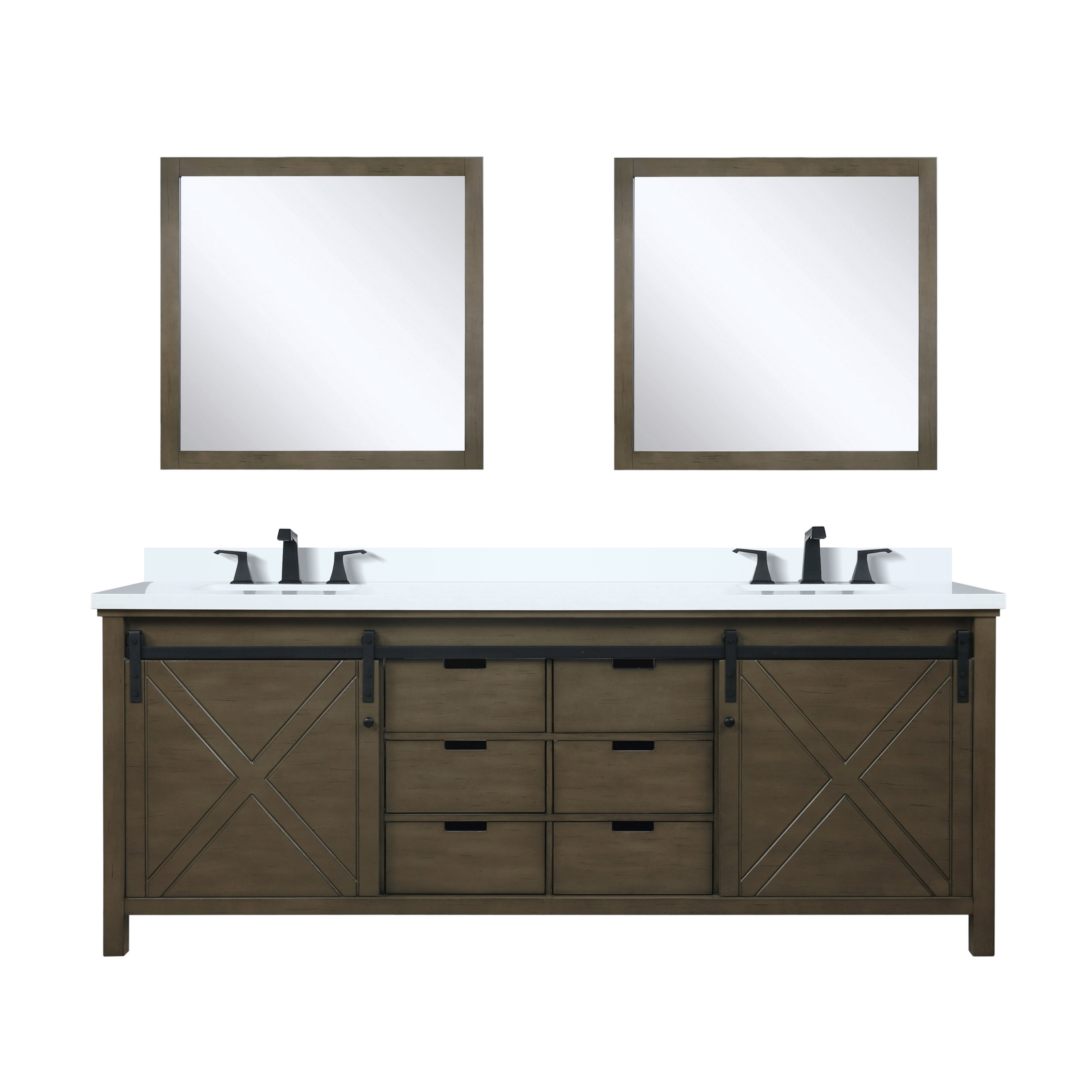 Lexora Marsyas 84 in W x 22 in D Double Bath Vanity