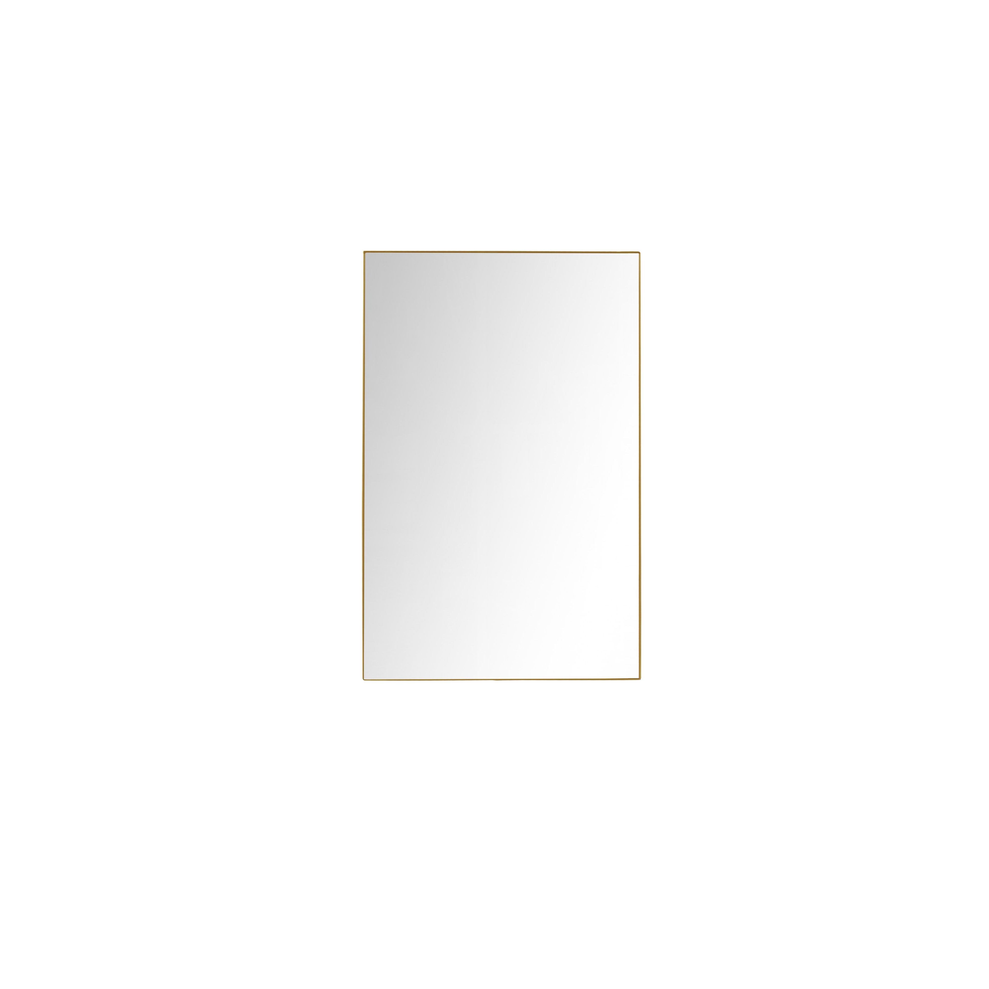 Lexora Abbey 28 in W x 36 in H Brushed Gold Mirror