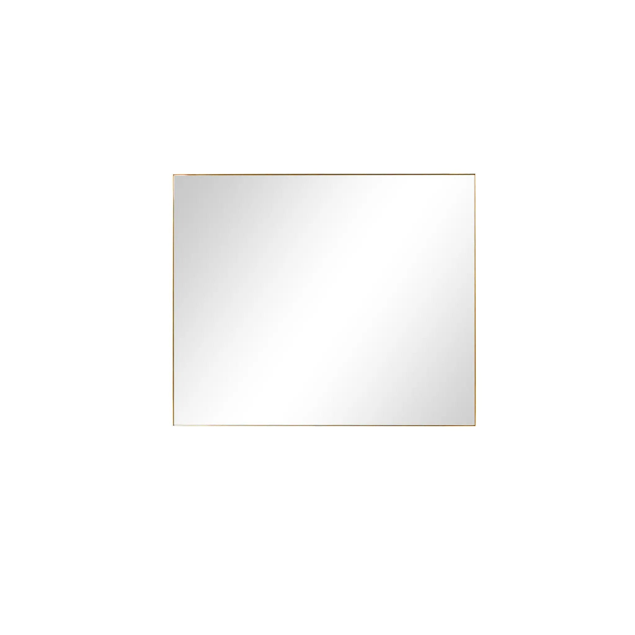 Lexora Abbey 46 in W x 36 in H Brushed Gold Mirror by Lexora