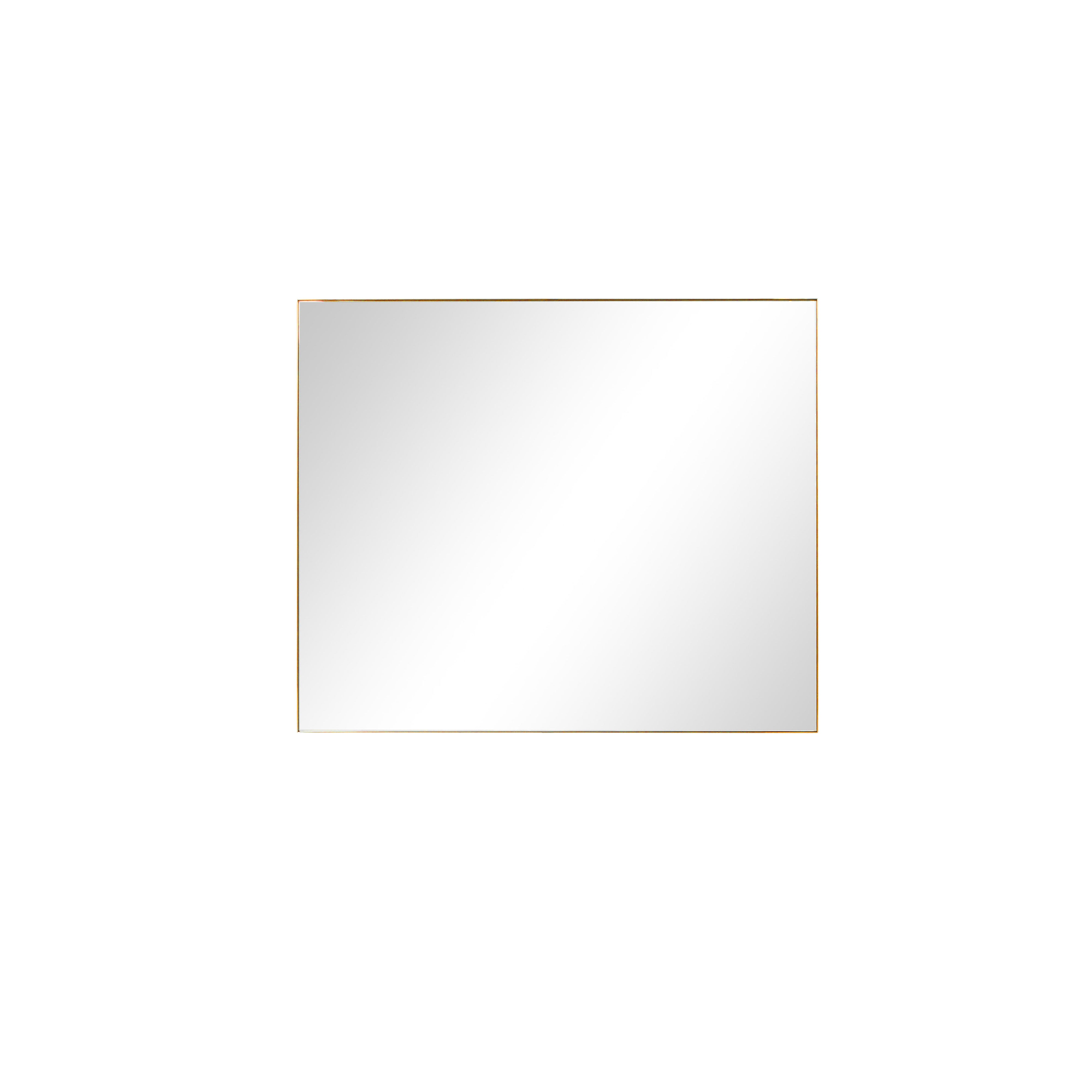 Lexora Abbey 46 in W x 36 in H Brushed Gold Mirror