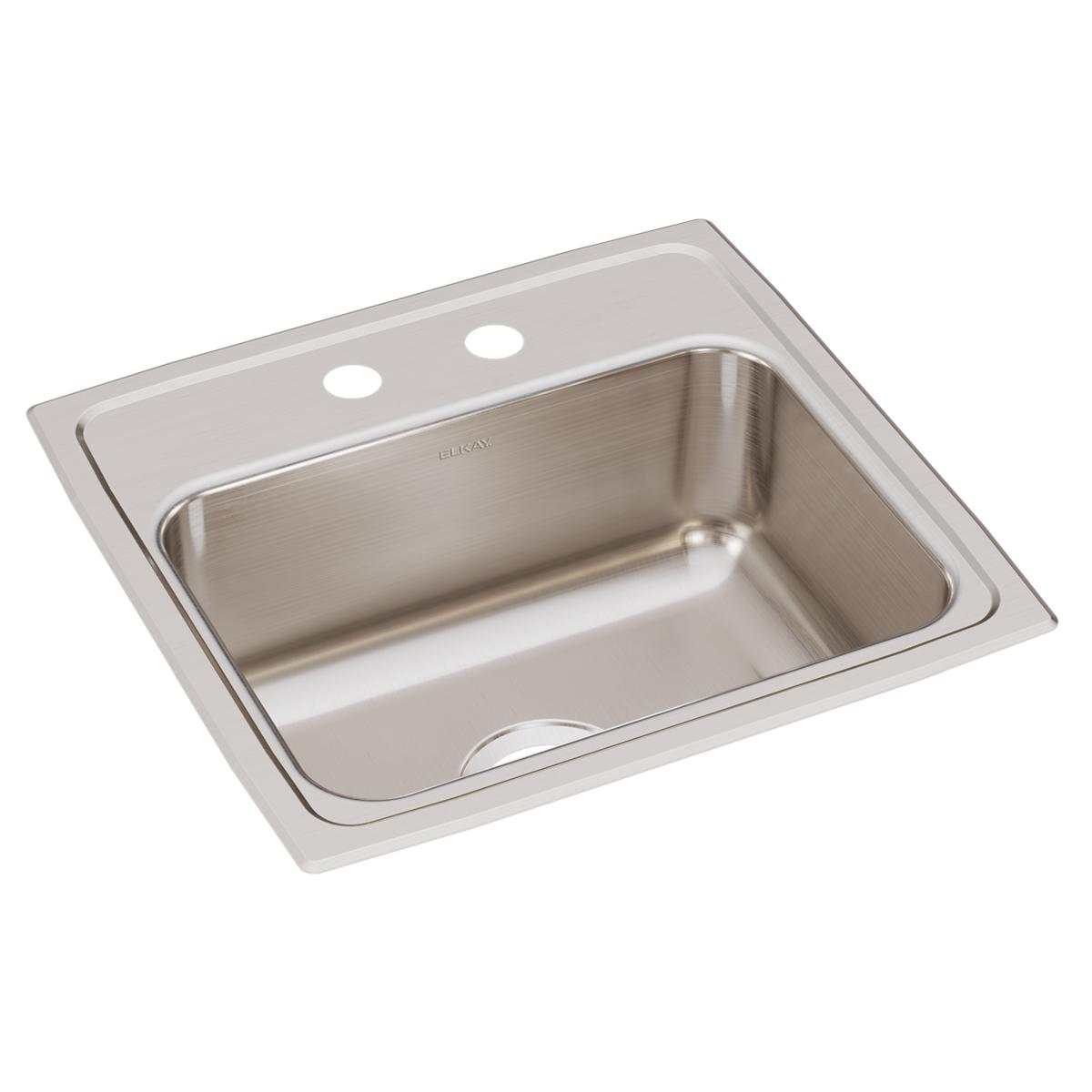 Elkay Lustertone Classic 19" x 18" x 7-5/8" Single Bowl Drop-in Sink with Quick-clip