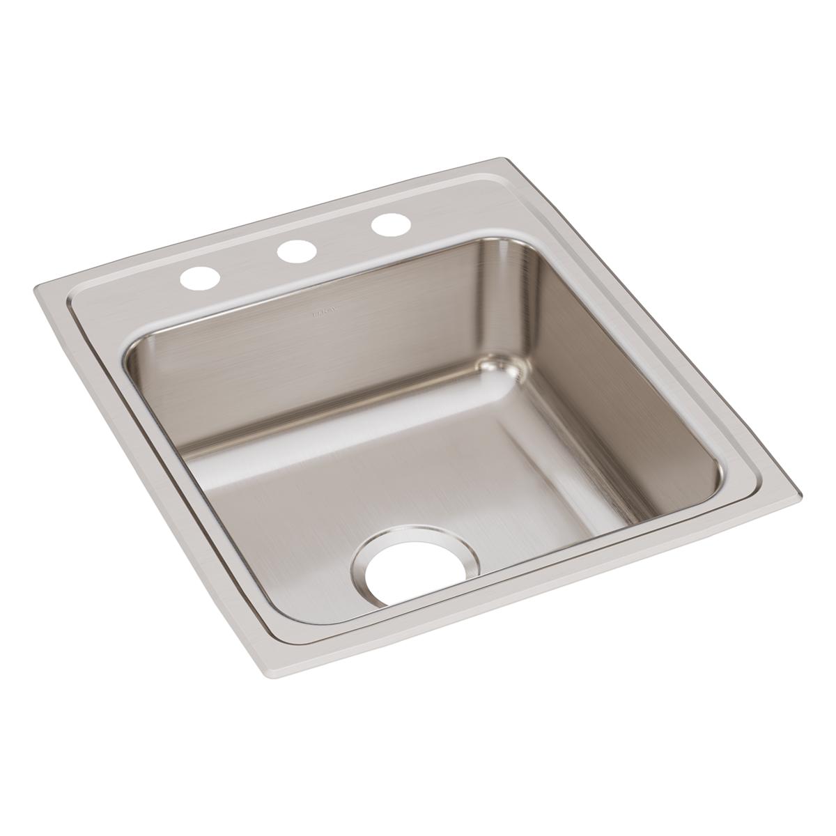 Elkay Lustertone Classic 19-1/2" x 22" x 7-5/8" Single Bowl Drop-in Sink with Quick-clip