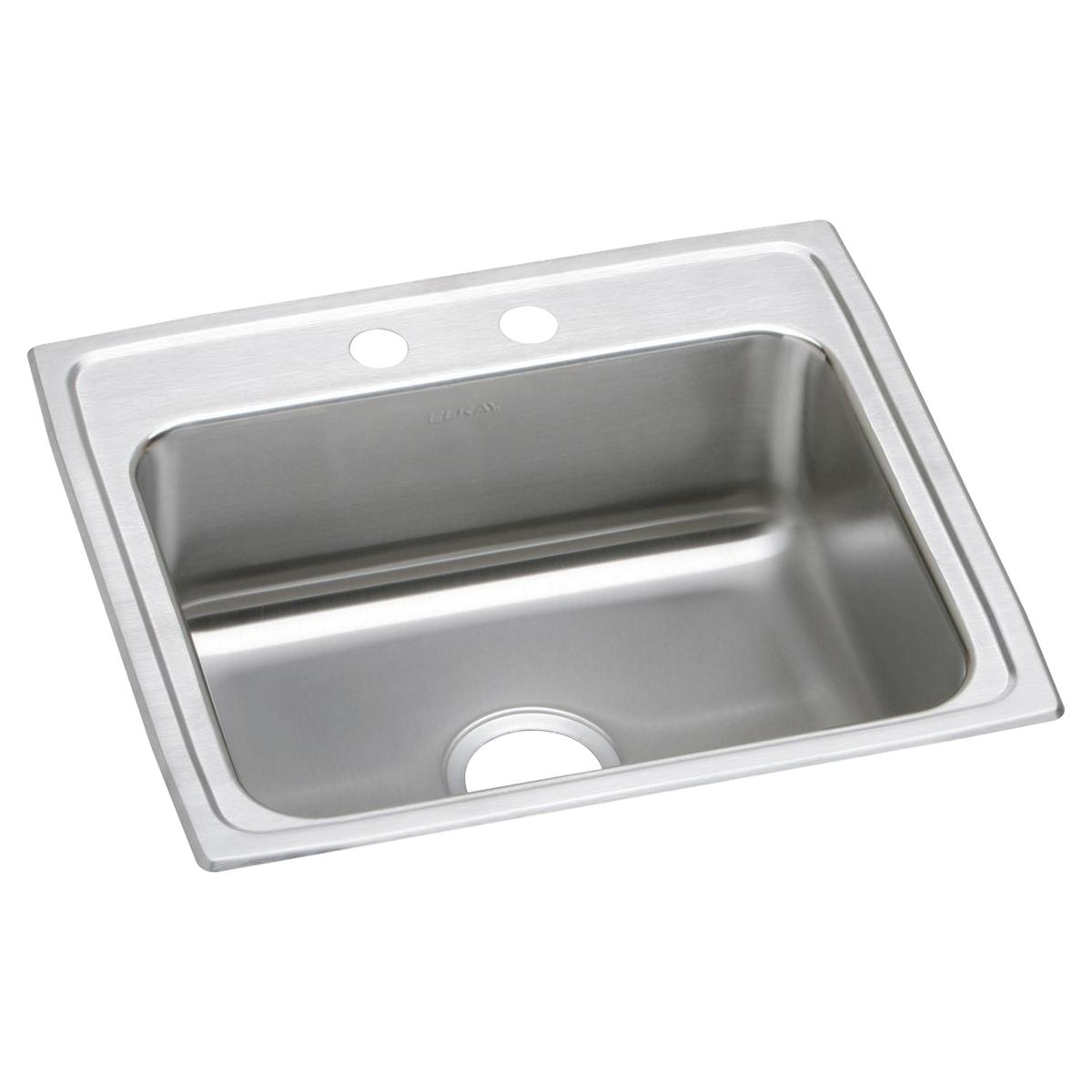 lustrous satin single bowl drop-in sink