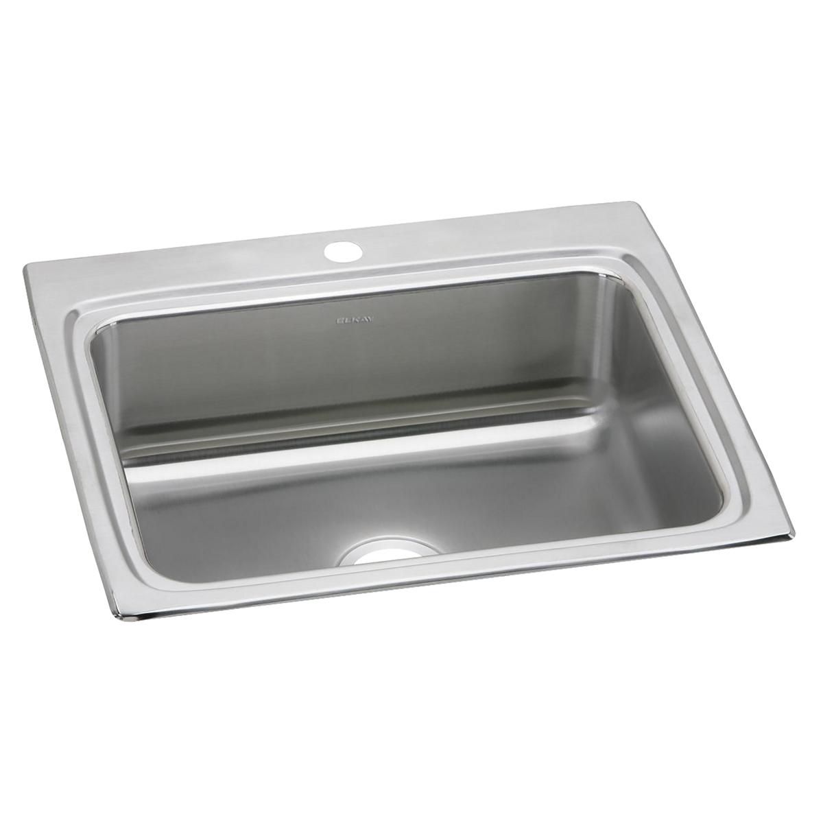 Elkay Lustertone Classic 25" x 22" x 8-1/8" Single Bowl Drop-in Sink with Quick-clip