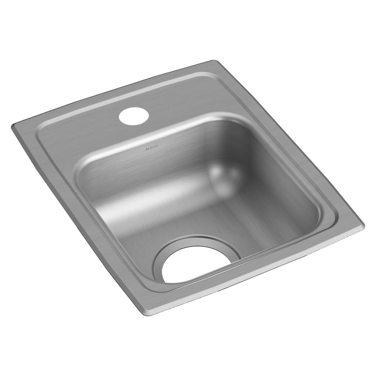 Elkay Lustertone Classic 13" x 16" x 6-1/2" MR2-Hole Single Bowl Drop-in ADA Sink