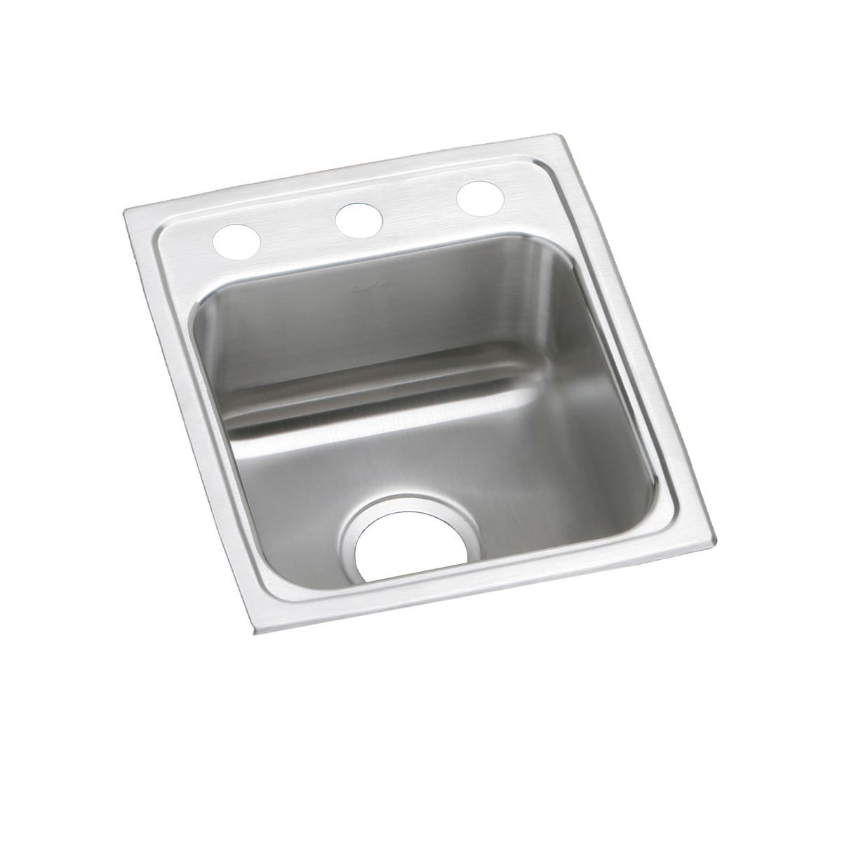 Elkay Lustertone Classic 15" x 17-1/2" x 5" Single Bowl Drop-in ADA Sink with Quick-clip