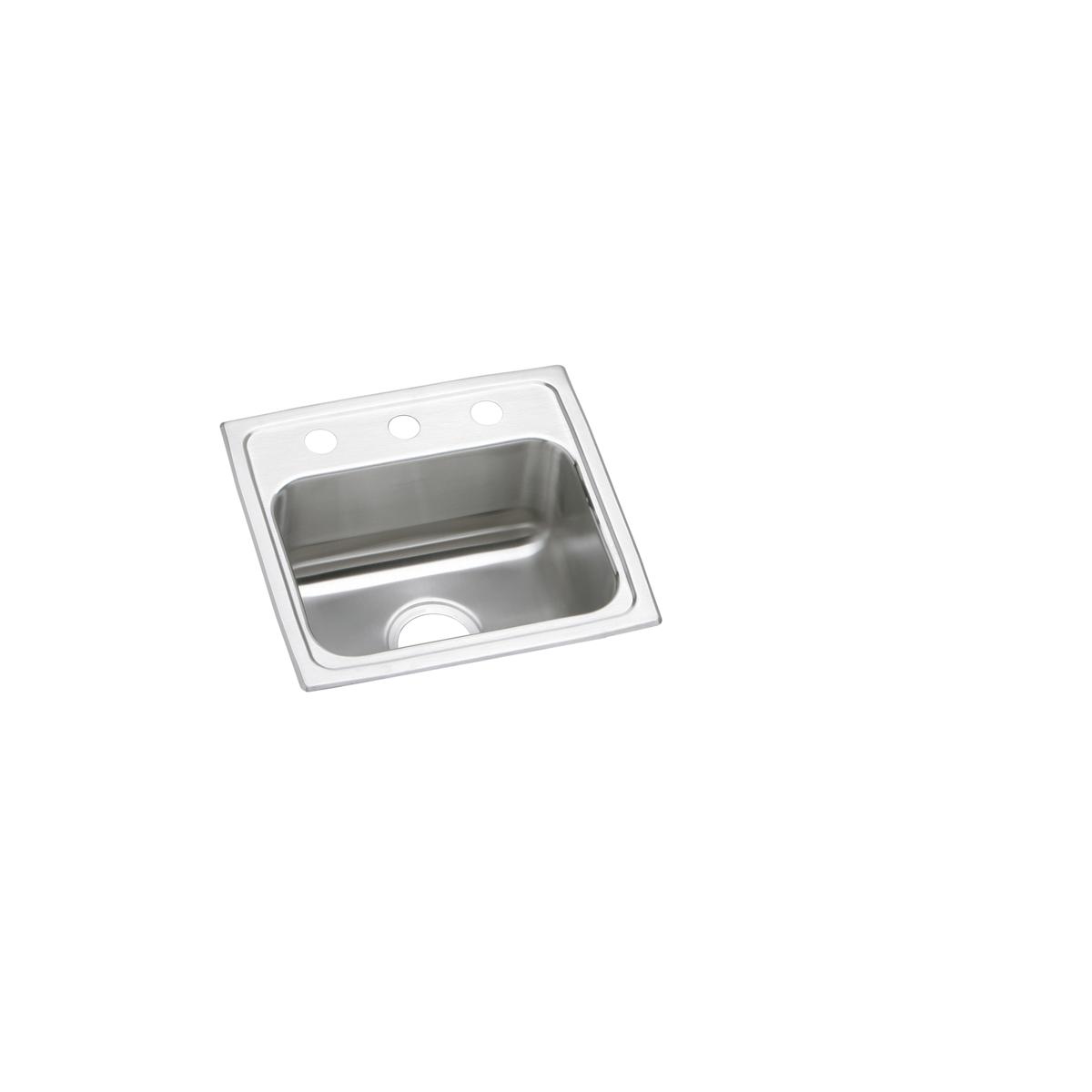 Elkay Lustertone Classic 17" x 16" x 4-1/2" OS4-Hole Single Bowl Drop-in ADA Sink