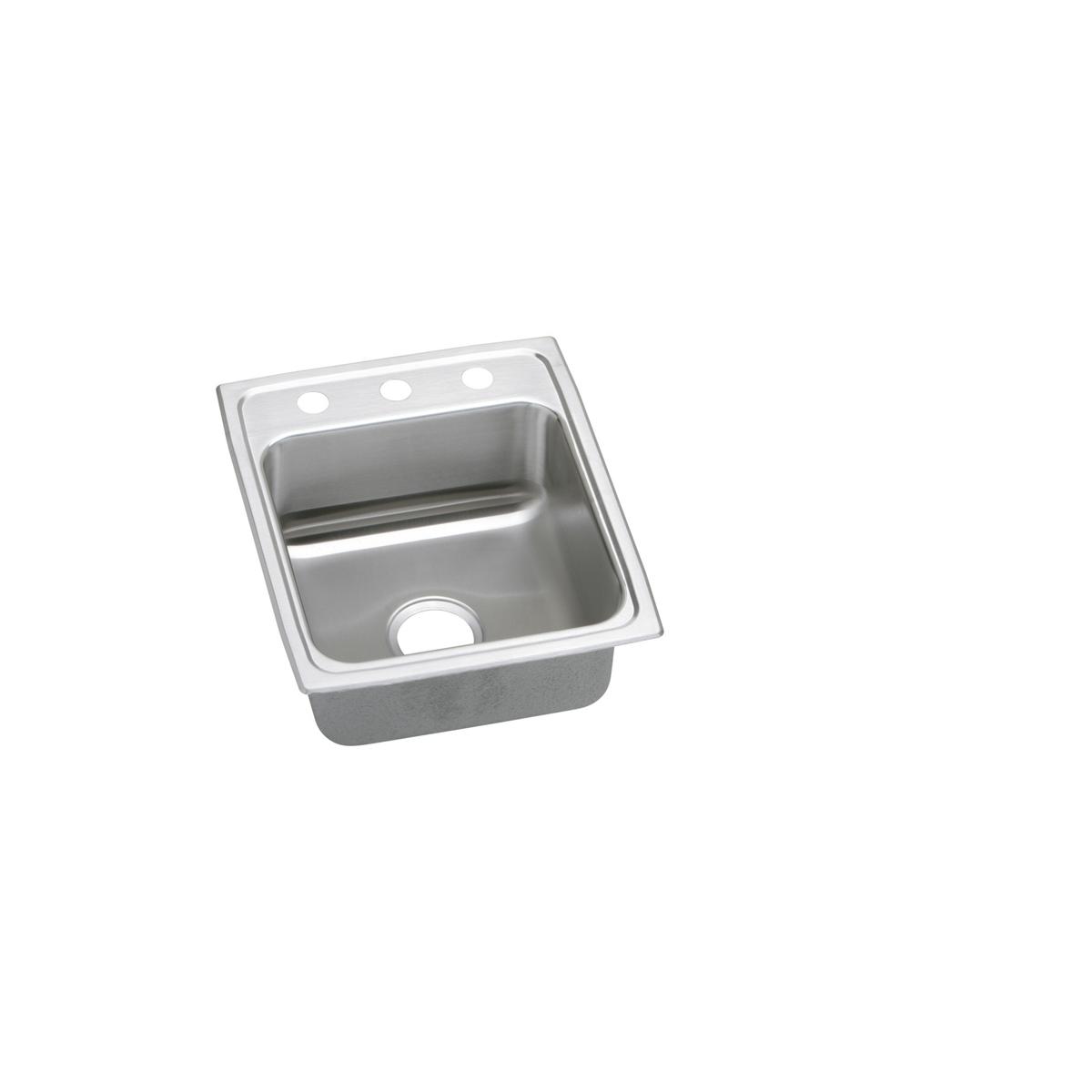 Elkay Lustertone Classic 17" x 20" x 6" MR2-Hole Single Bowl Drop-in ADA Sink with Quick-clip