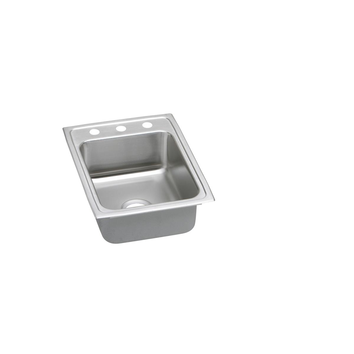 Elkay Lustertone Classic 17" x 22" x 5-1/2" MR2-Hole Single Bowl Drop-in ADA Sink with Quick-clip