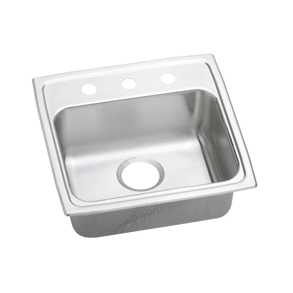 Elkay Lustertone Classic 19" x 18" x 6-1/2" MR2-Hole Single Bowl Drop-in ADA Sink with Quick-clip