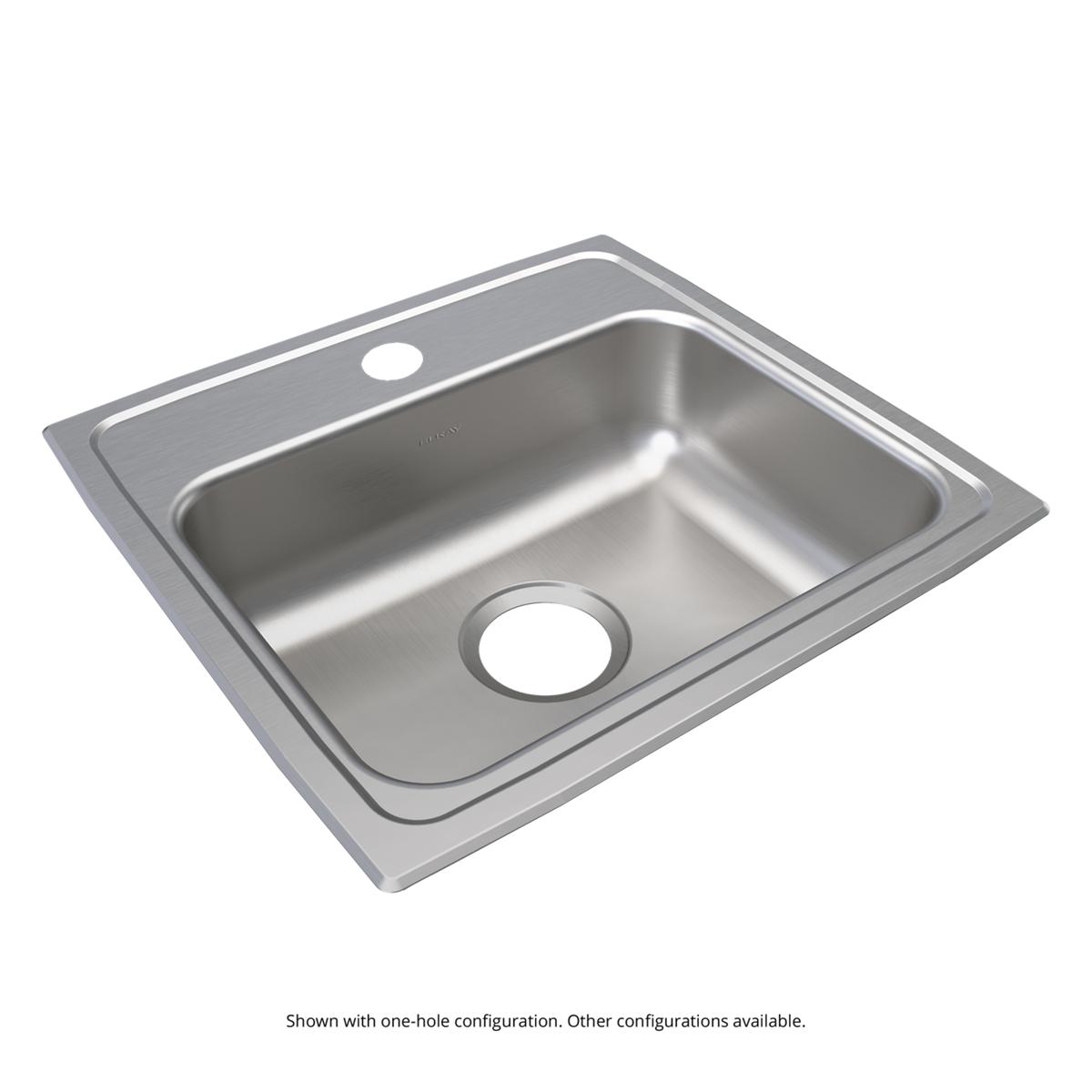 Elkay Lustertone Classic 19" x 18" x 6" OS4-Hole Single Bowl Drop-in ADA Sink