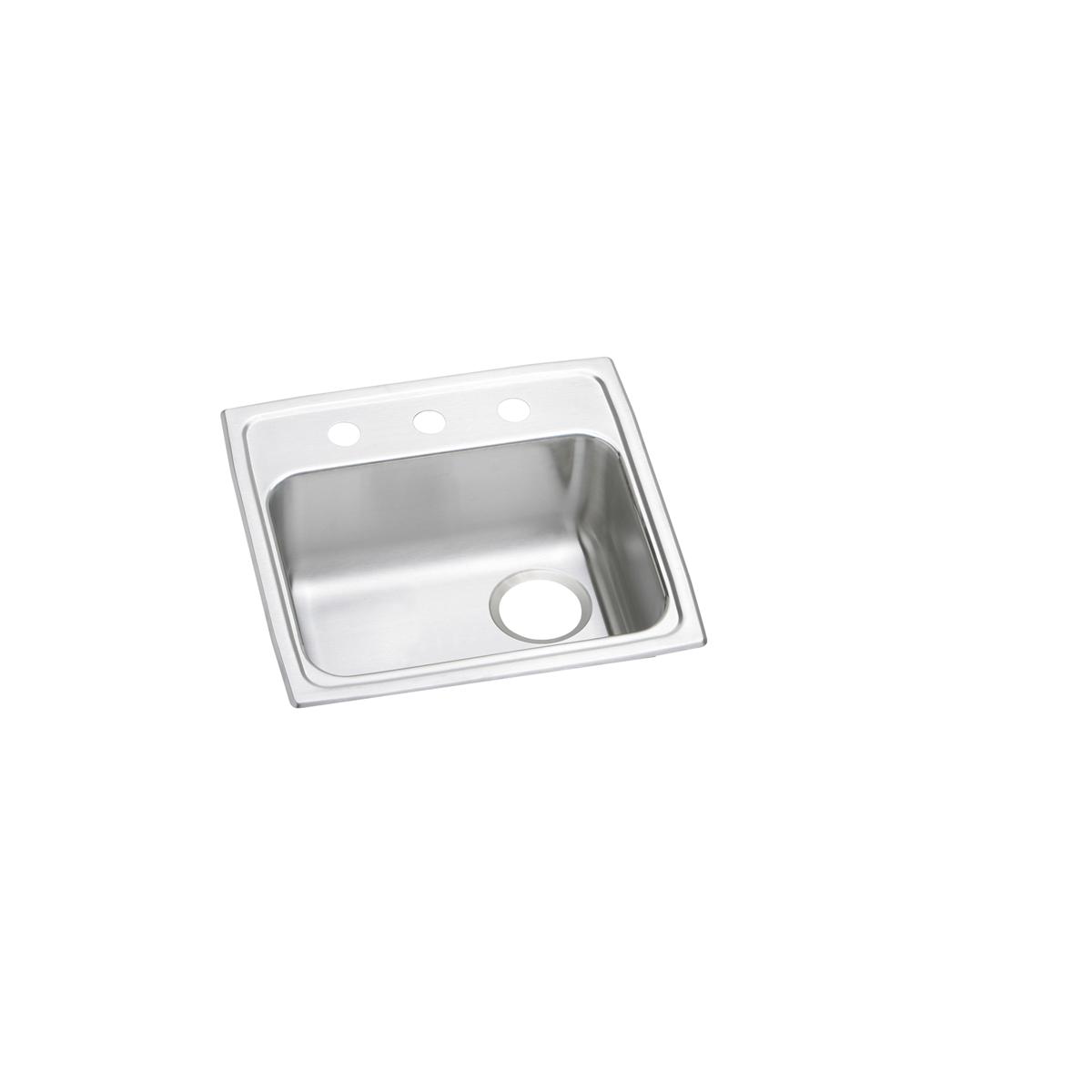 Elkay Lustertone Classic 19" x 18" x 6-1/2" OS4-Hole Single Bowl Drop-in ADA Sink