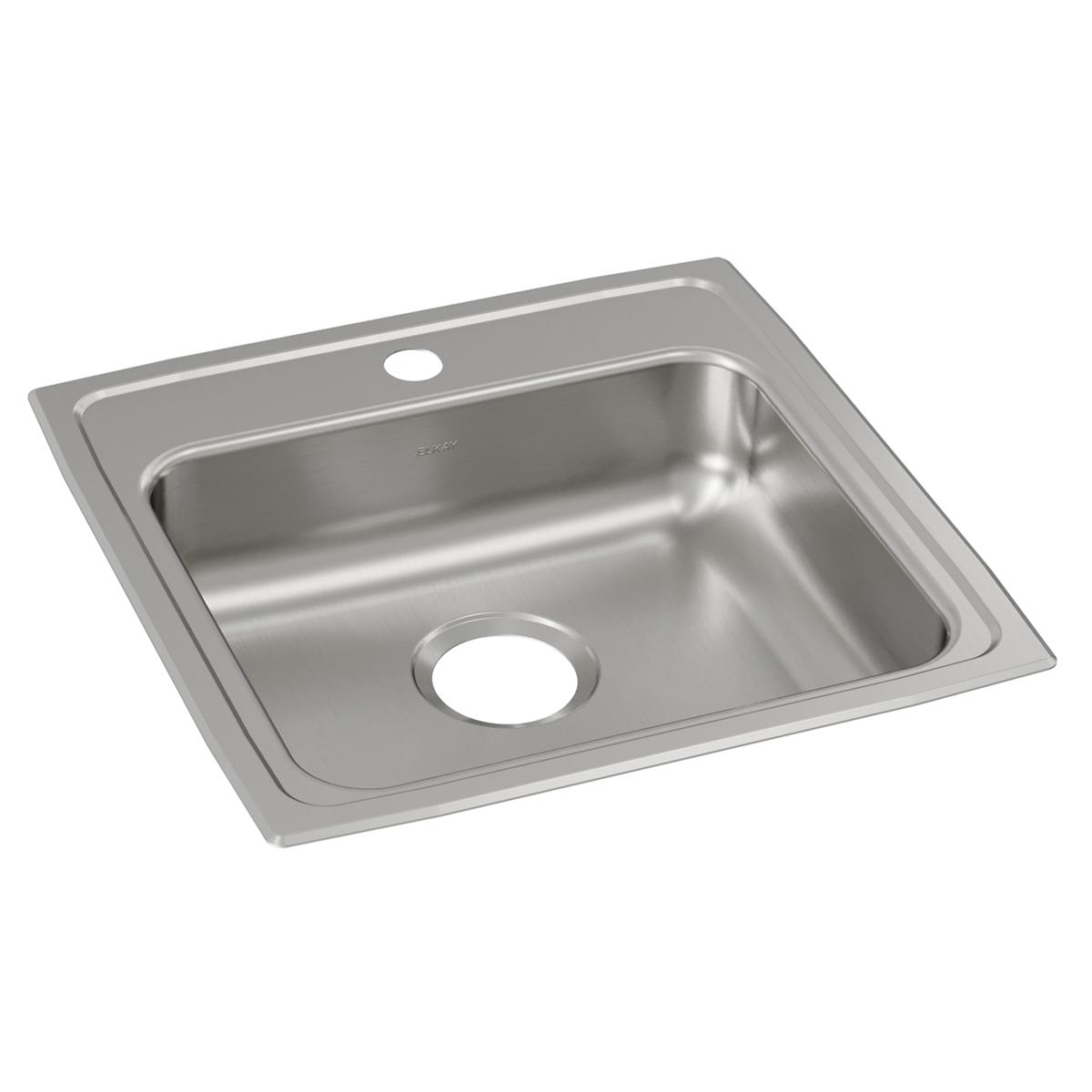Elkay Lustertone Classic 19-1/2" x 19" x 5" Single Bowl Drop-in ADA Sink