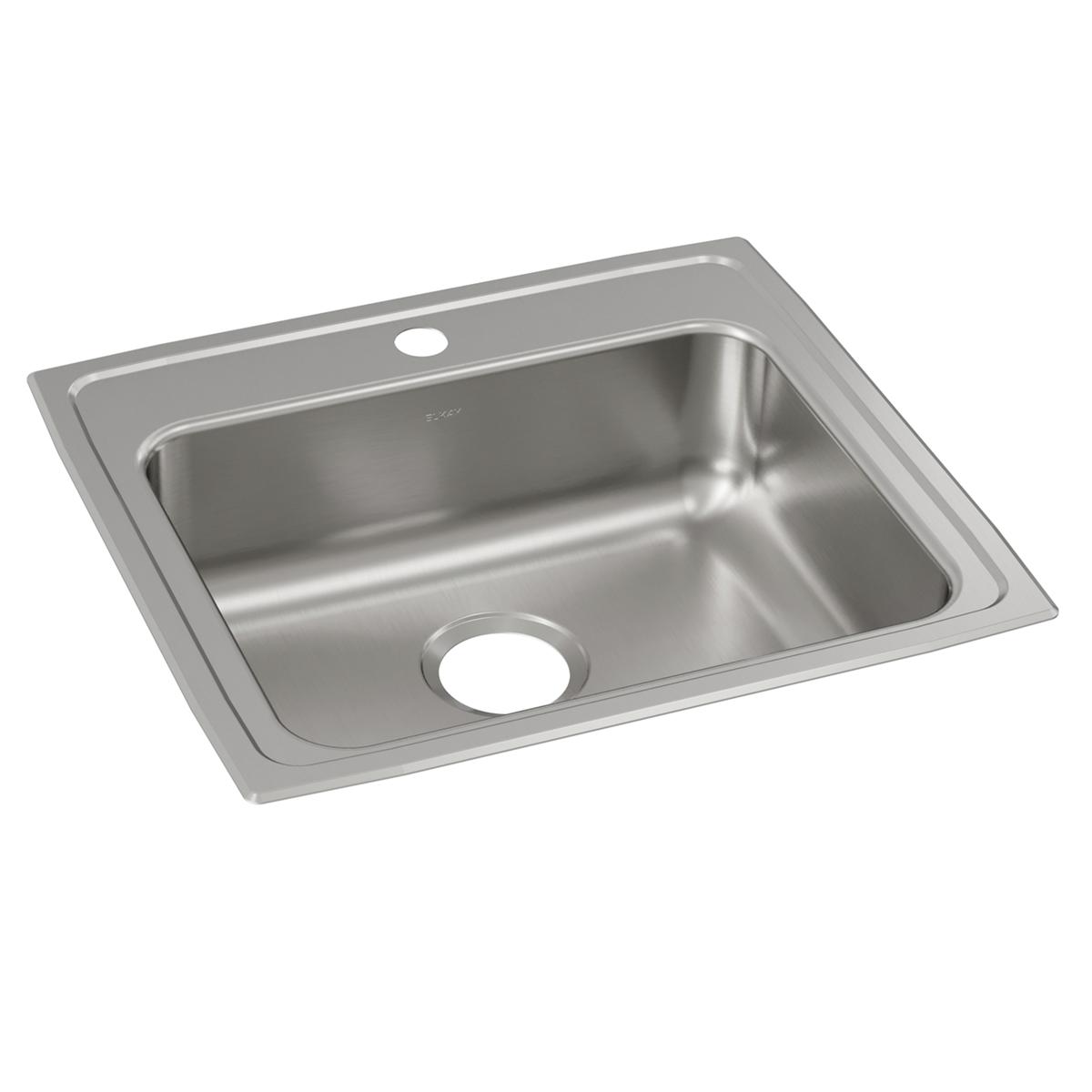 Elkay Lustertone Classic 22" x 19-1/2" x 6-1/2" Single Bowl Drop-in ADA Sink