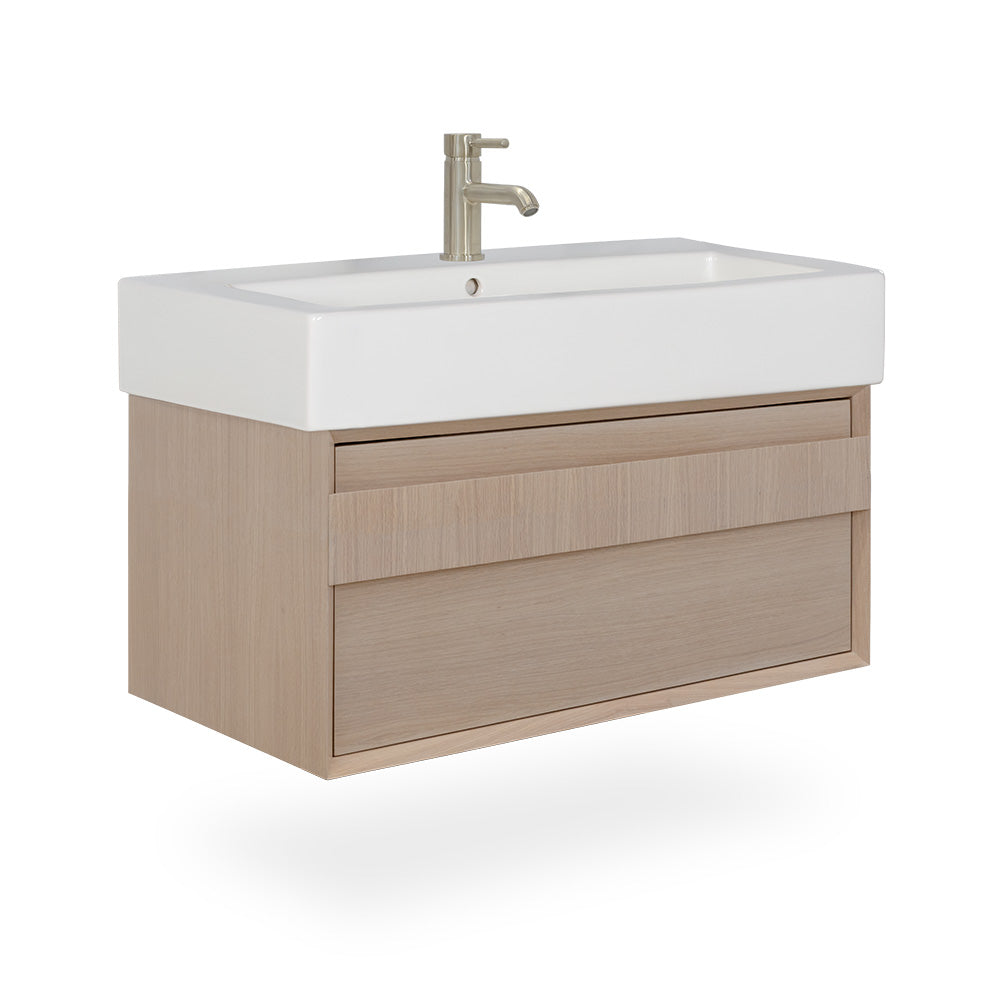 white oak vanity