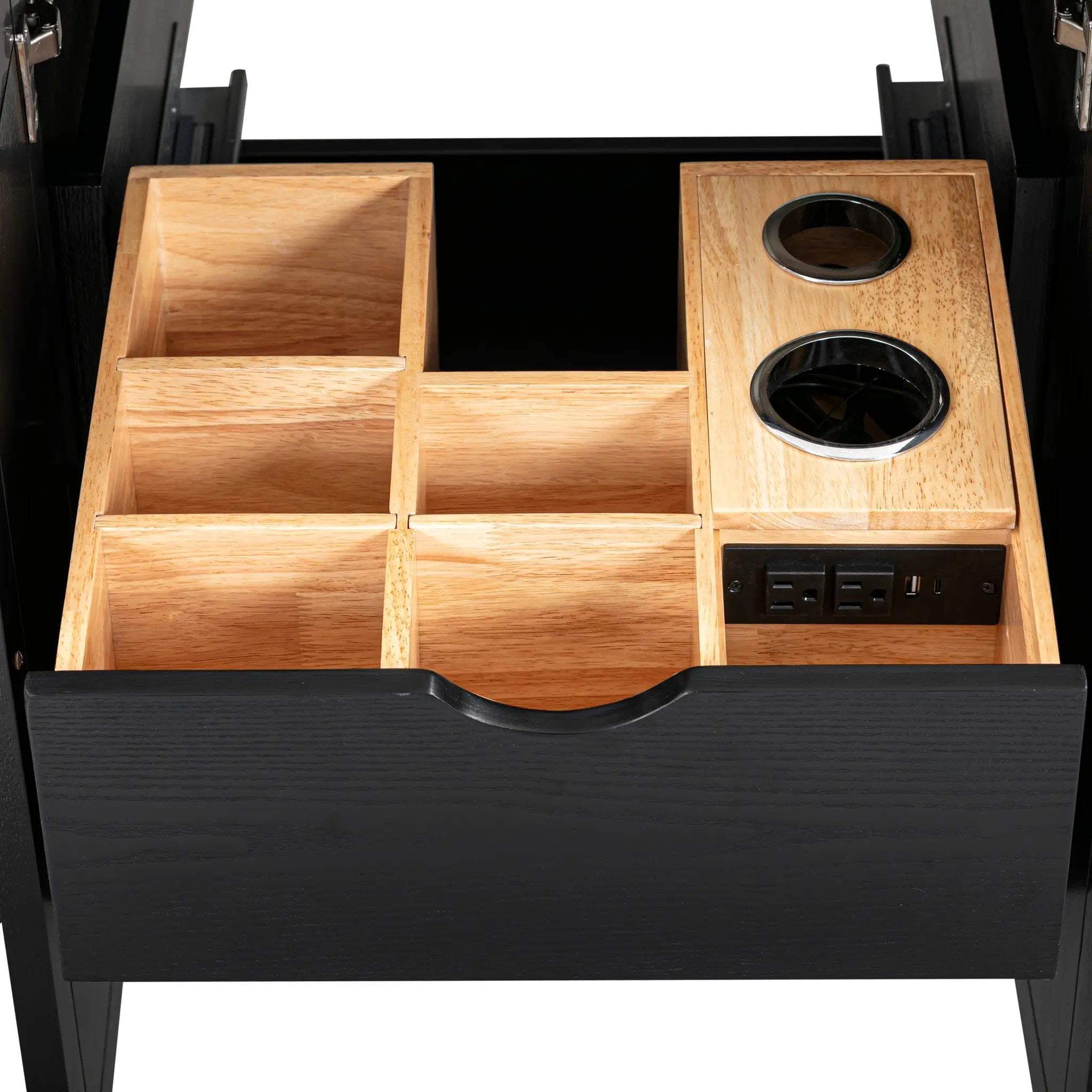 black oak vanity base