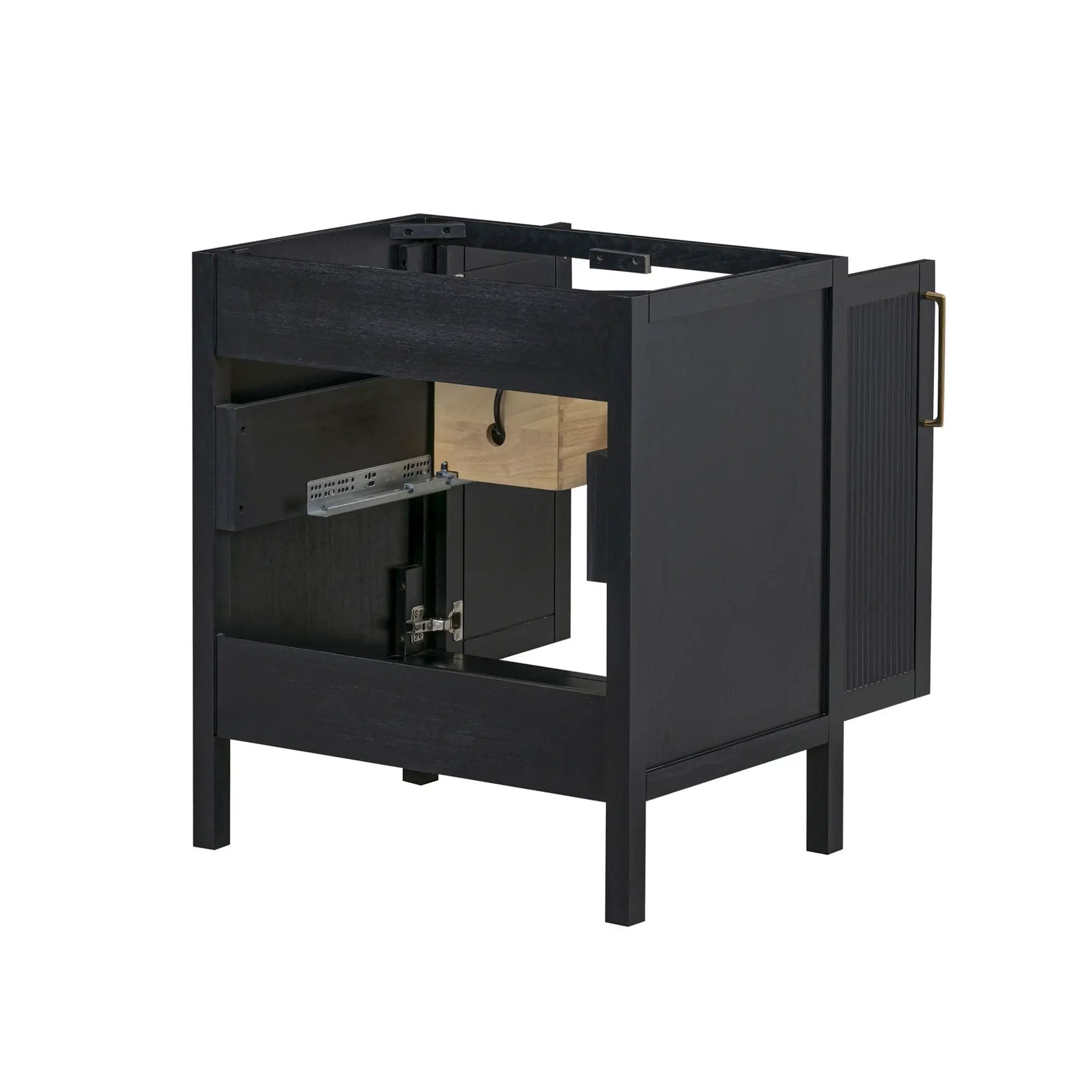 black oak vanity base