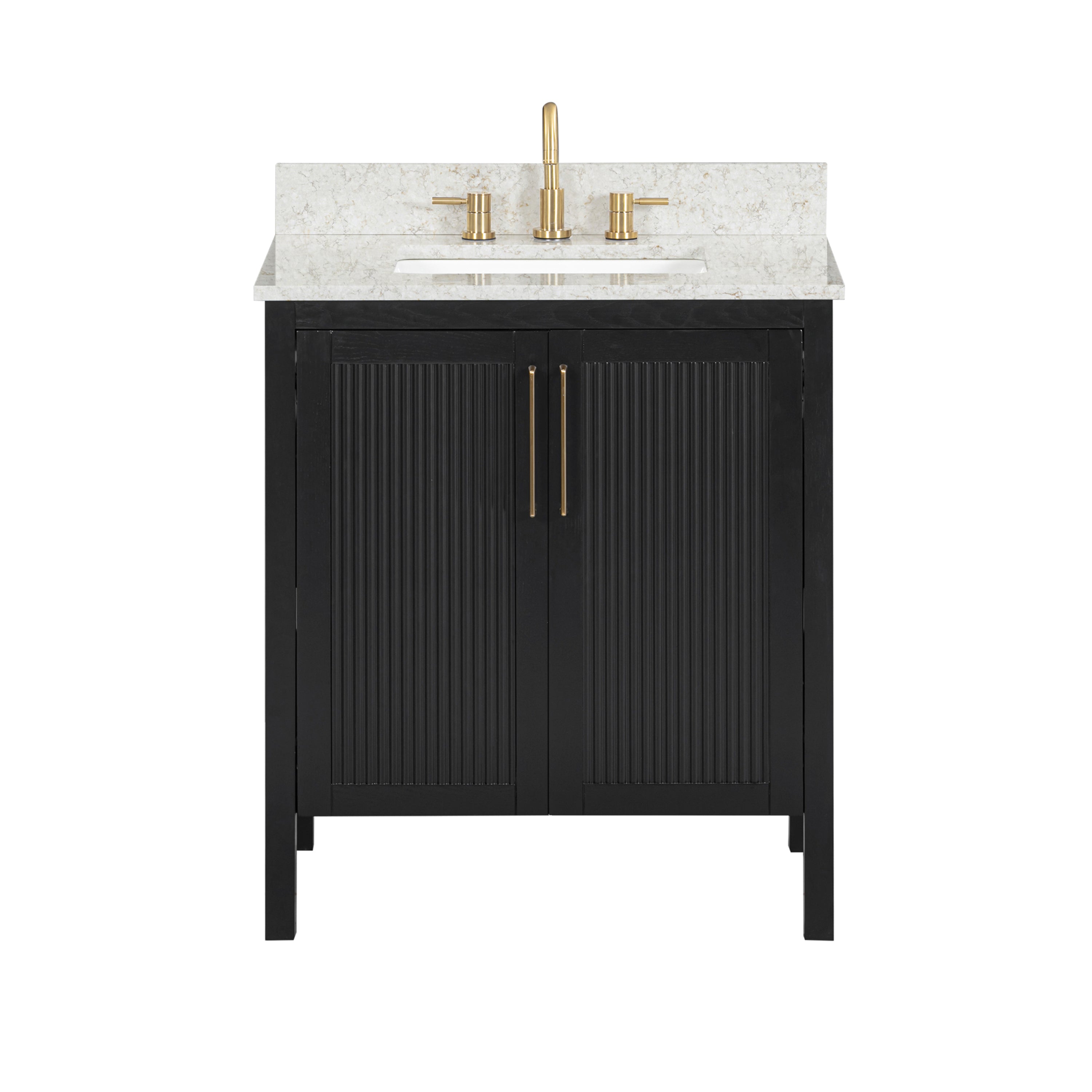 black oak vanity set