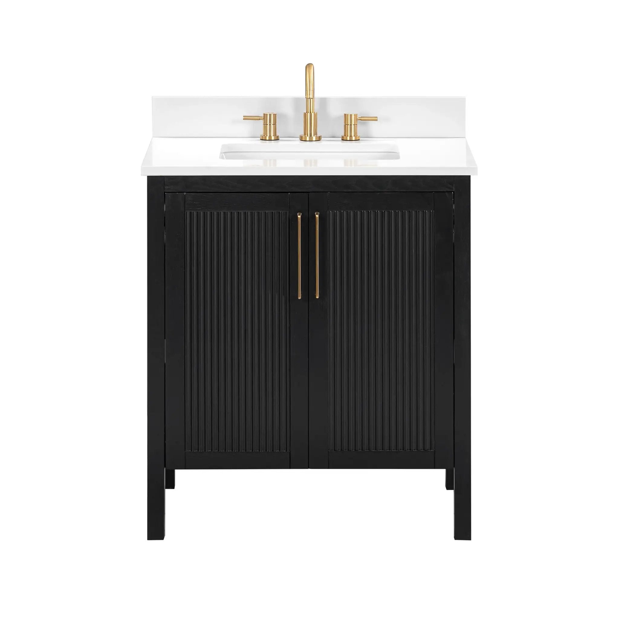 Avanity Luka 31 in. Single Sink Bathroom Vanity Set in Black Oak by Avanity